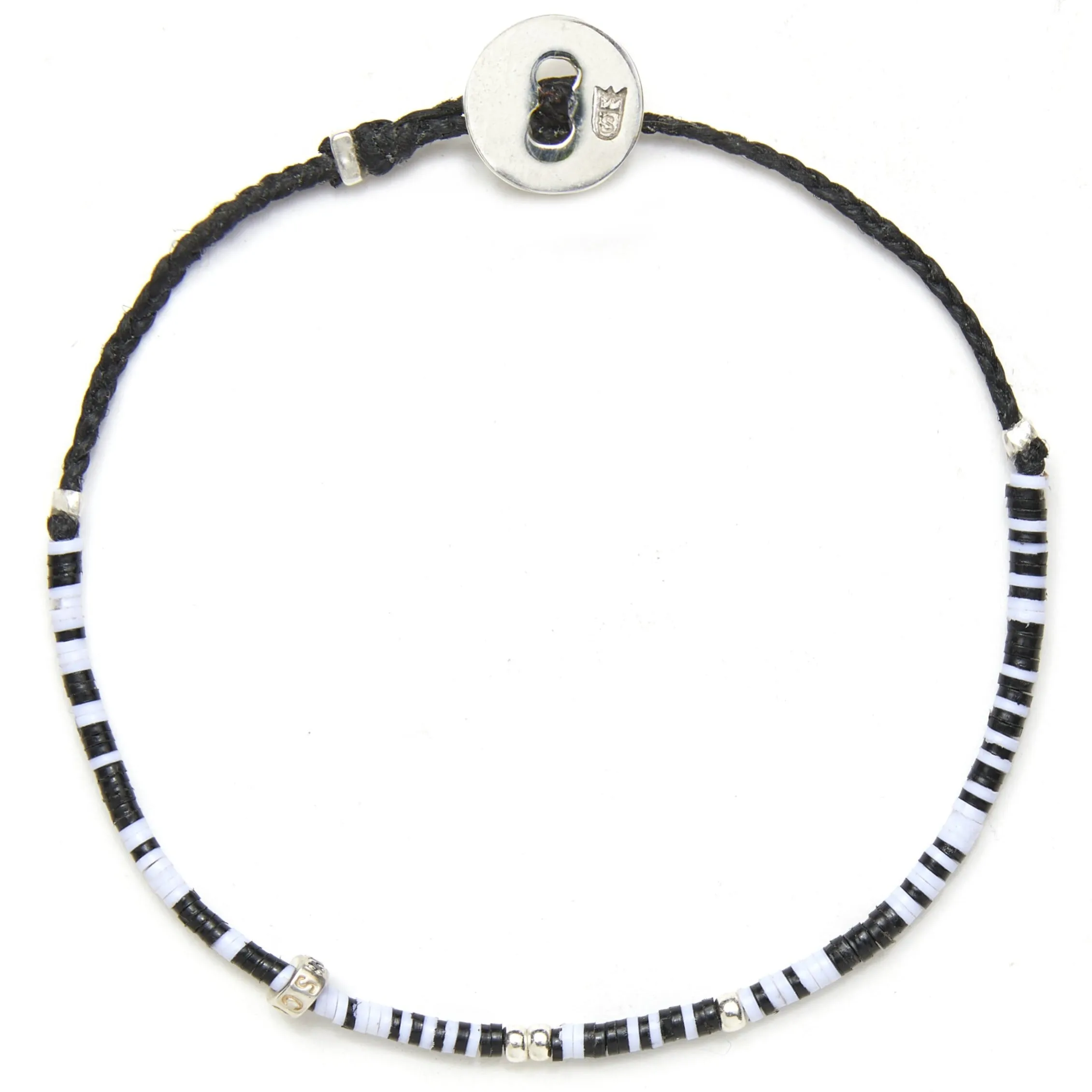 Diamond Beach Bracelet in Black & White