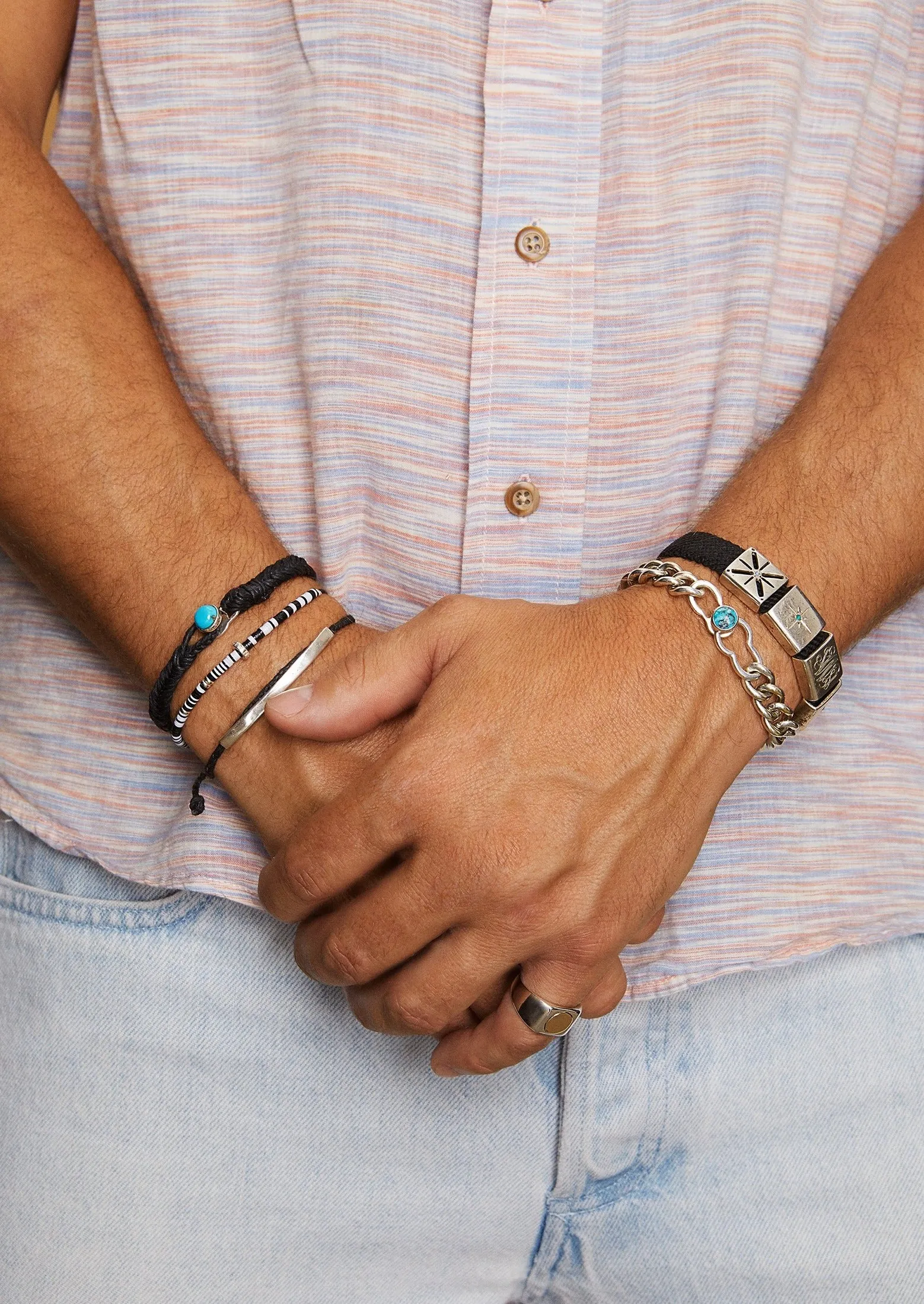 Diamond Beach Bracelet in Black & White