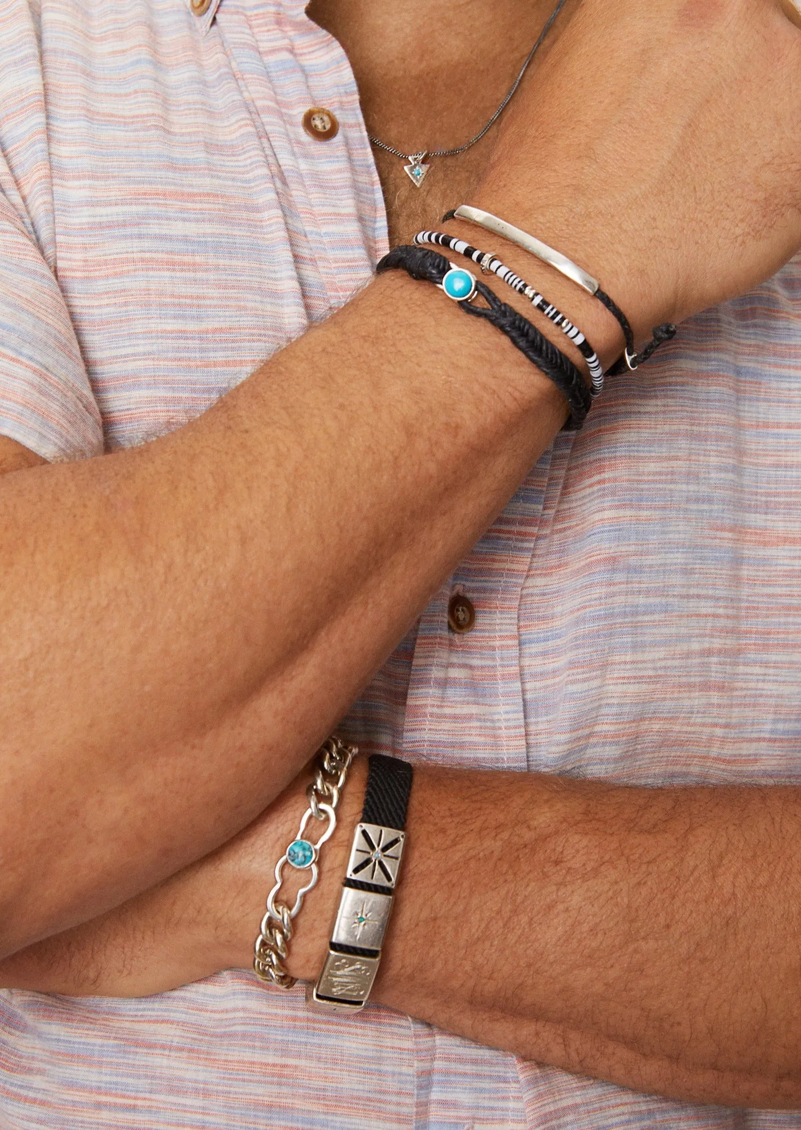 Diamond Beach Bracelet in Black & White