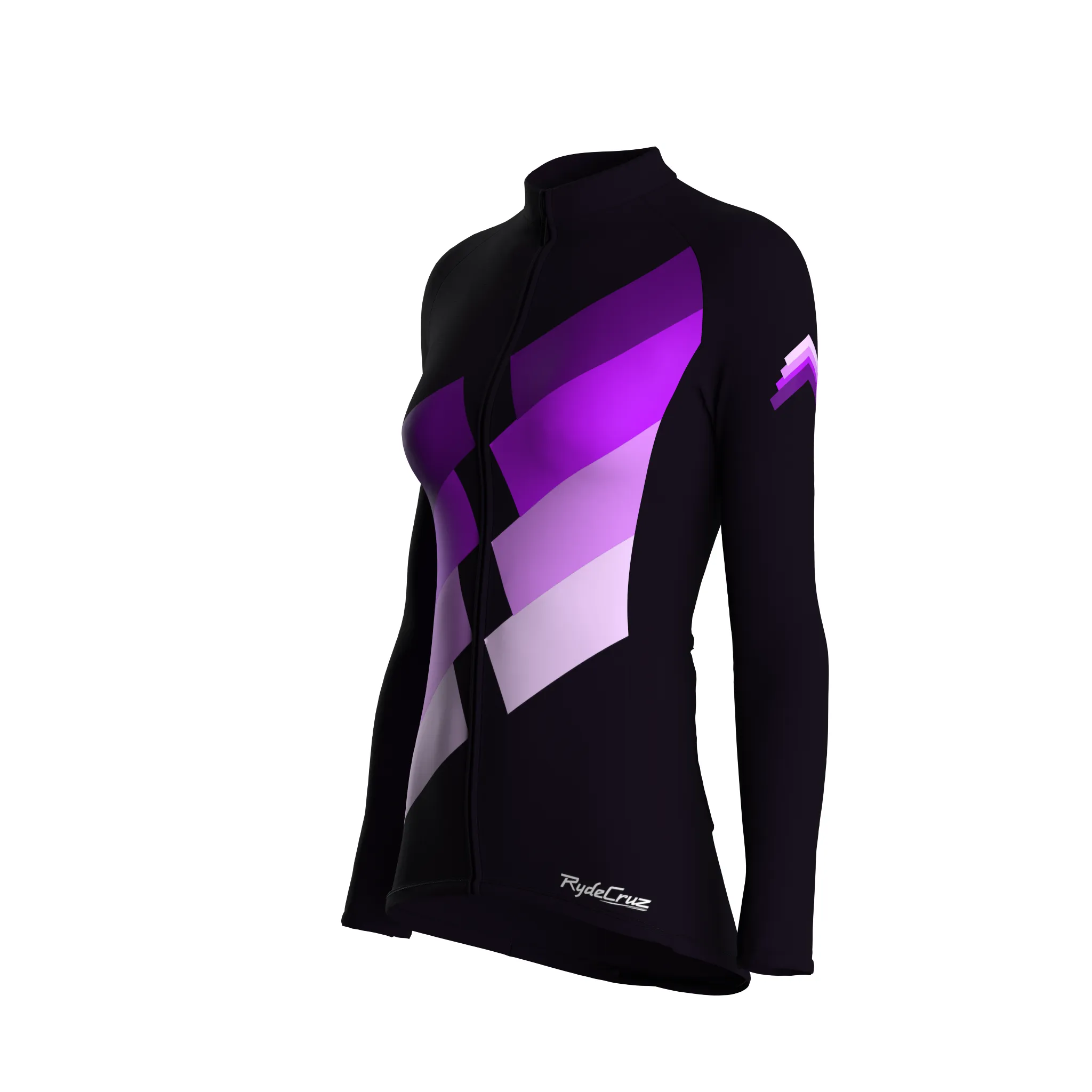Digital Echo | Dark Purple Female Long Sleeves Jersey