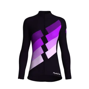 Digital Echo | Dark Purple Female Long Sleeves Jersey