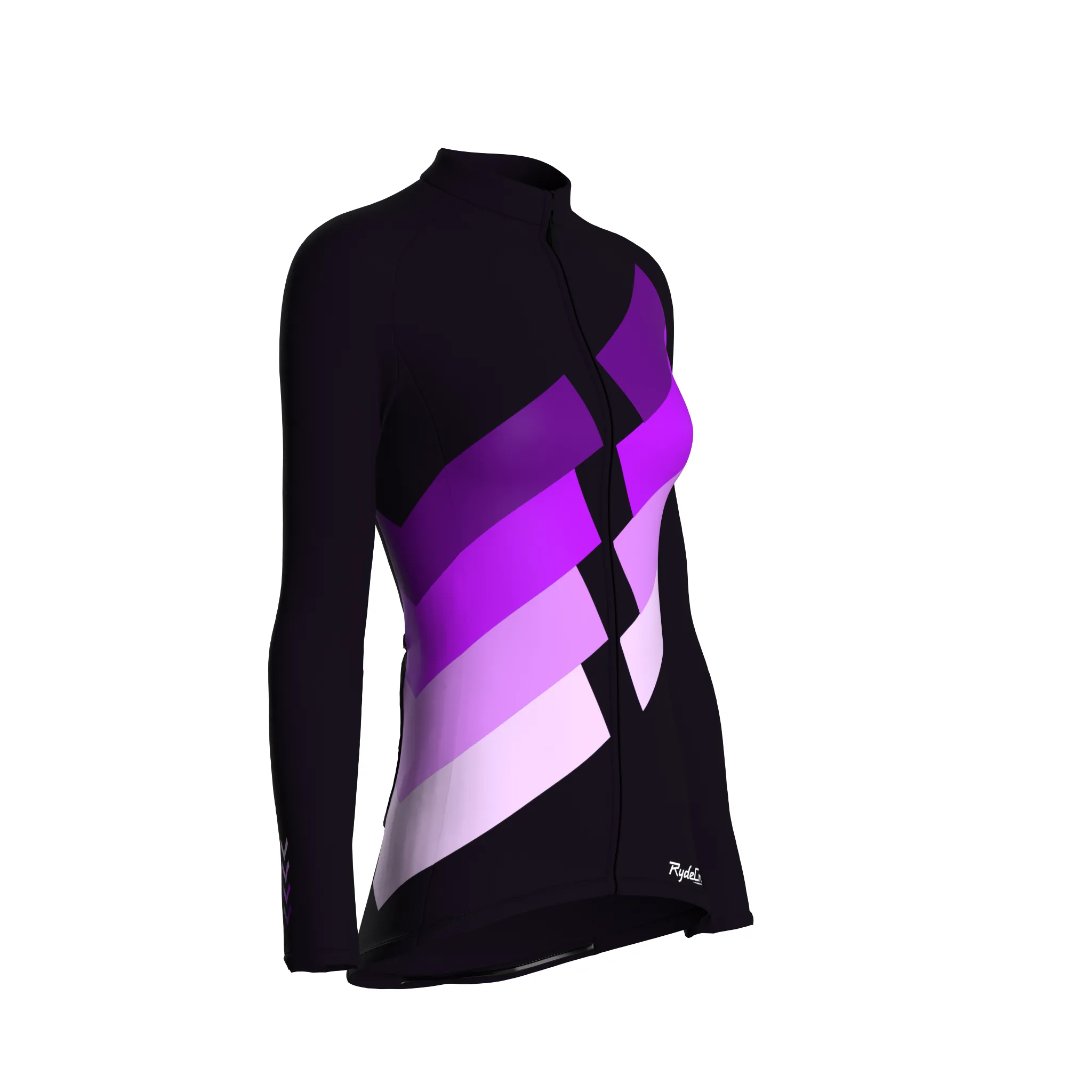Digital Echo | Dark Purple Female Long Sleeves Jersey