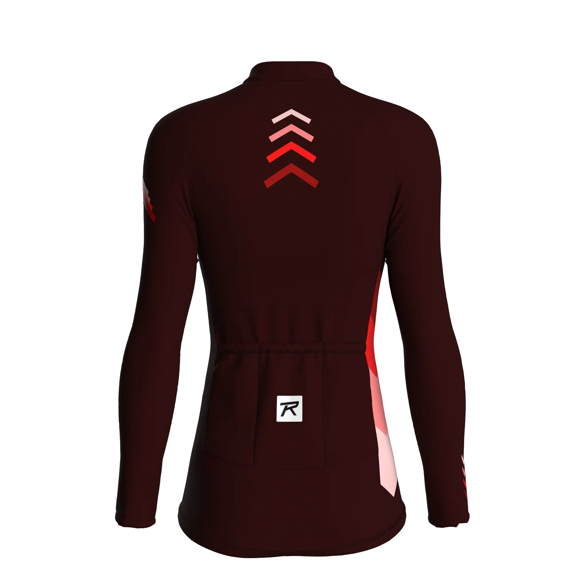 Digital Echo | Dark Red Female Long Sleeves Jersey