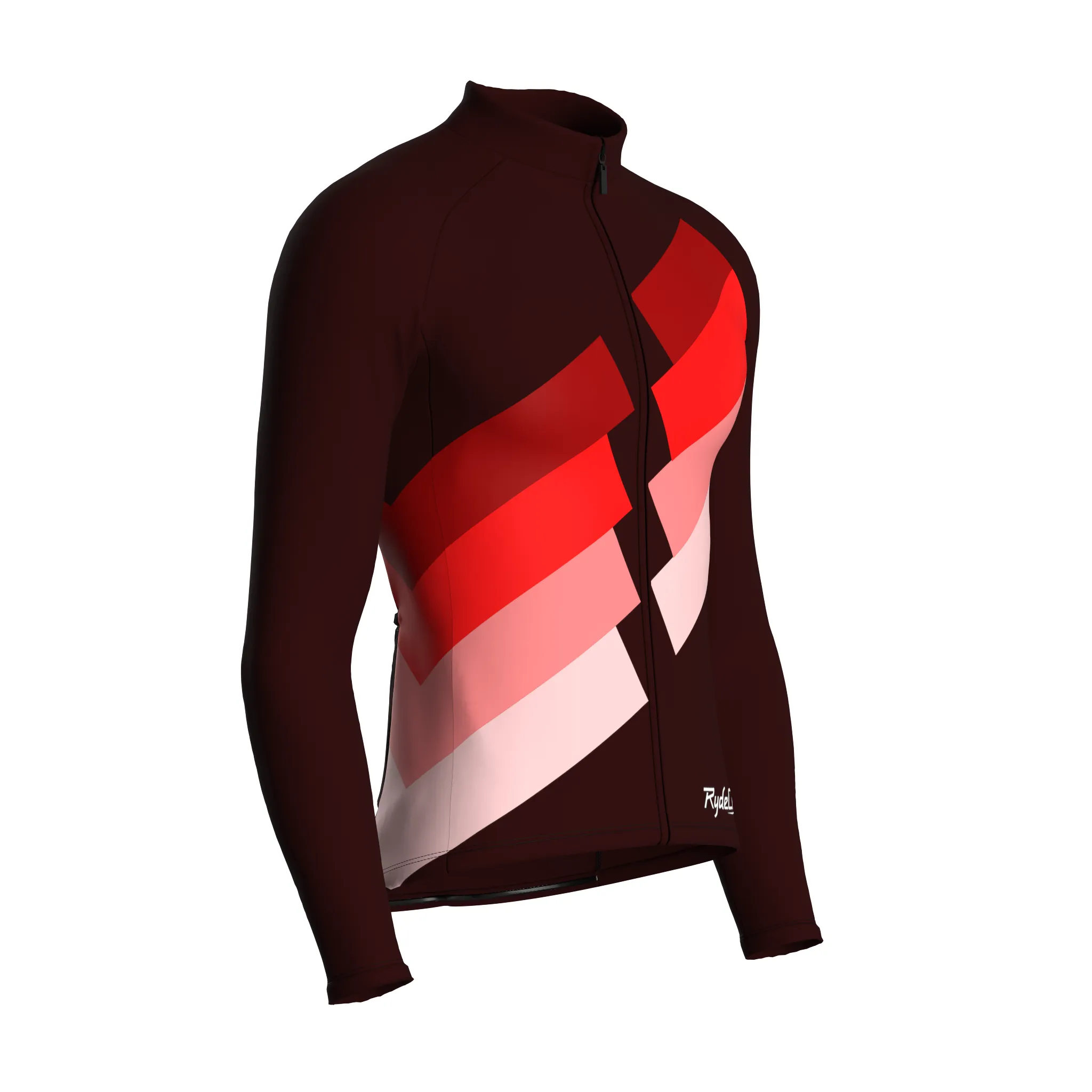 Digital Echo | Dark Red Male Long Sleeves Jersey