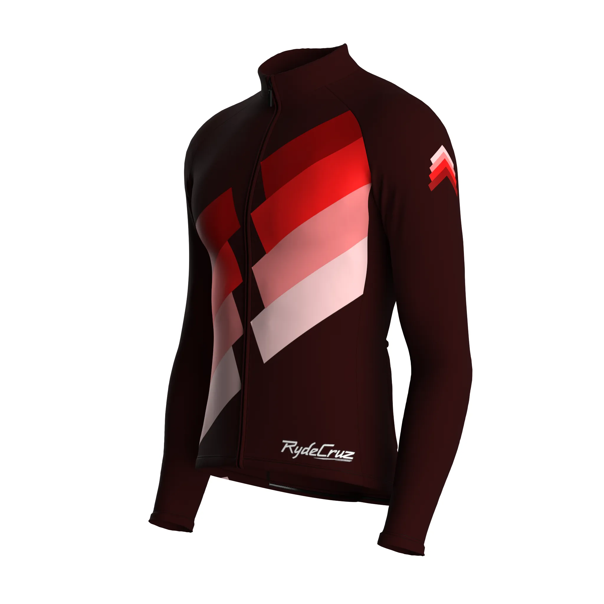 Digital Echo | Dark Red Male Long Sleeves Jersey