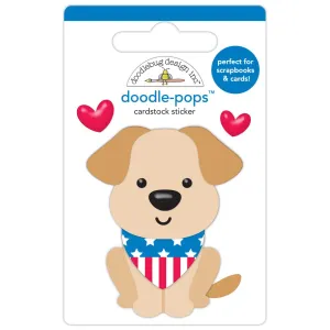 Doodlebug - Hometown USA Collection - Doodle Pops - Patriotic Puppy / 8507