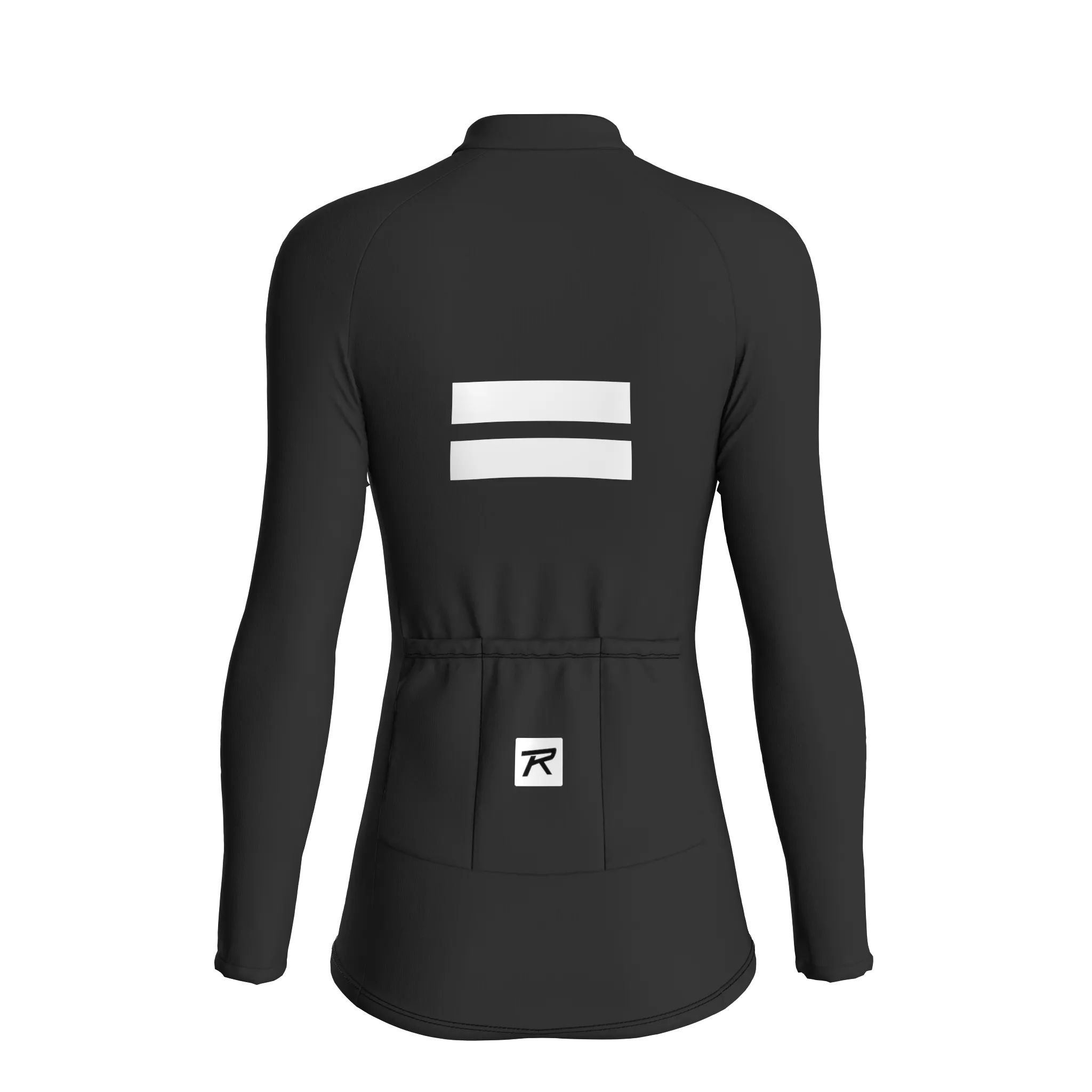 Dual Stripe Dynamics | Charcoal Gray Female Long Sleeves Jersey