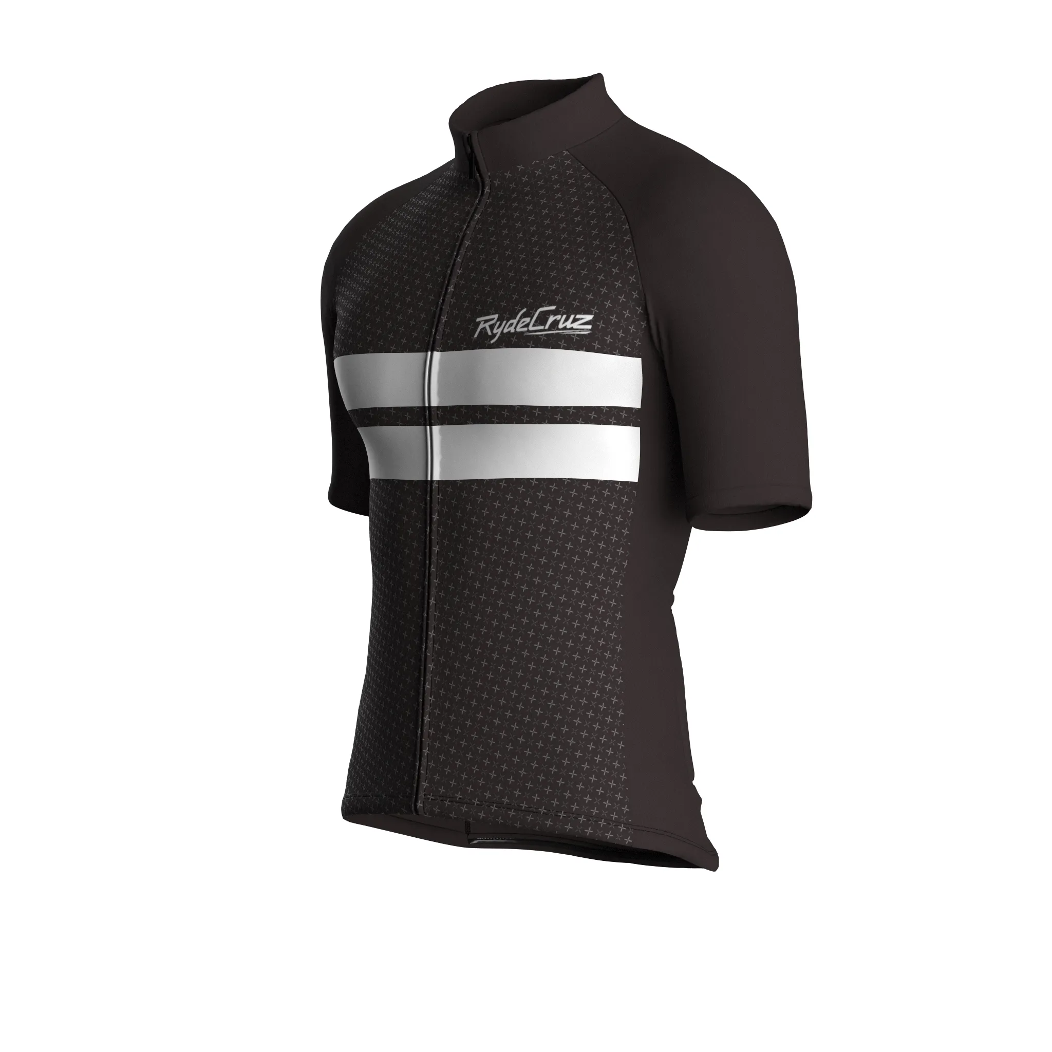Dual Stripe Dynamics | Dark Brown Male Short Sleeves Jersey