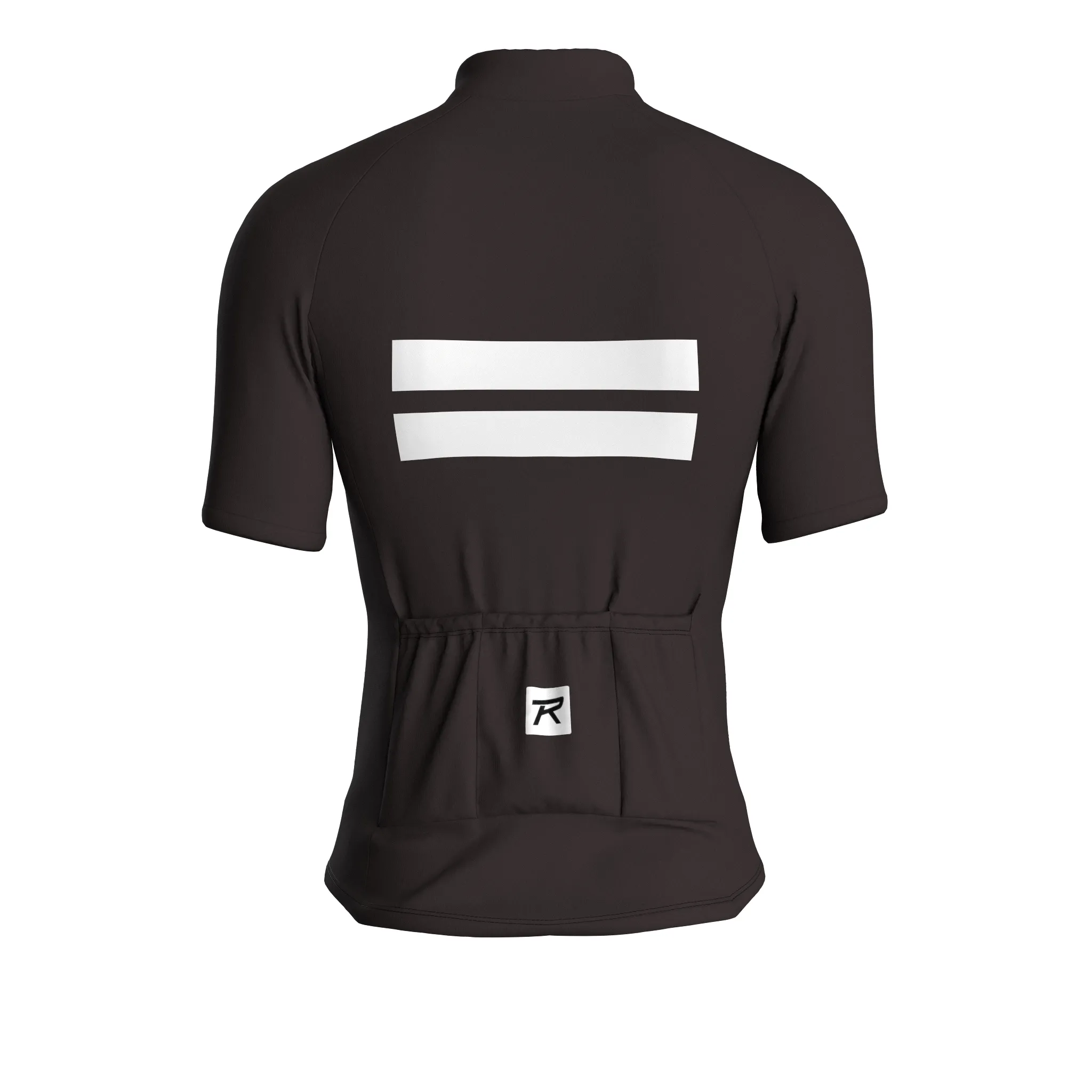 Dual Stripe Dynamics | Dark Brown Male Short Sleeves Jersey