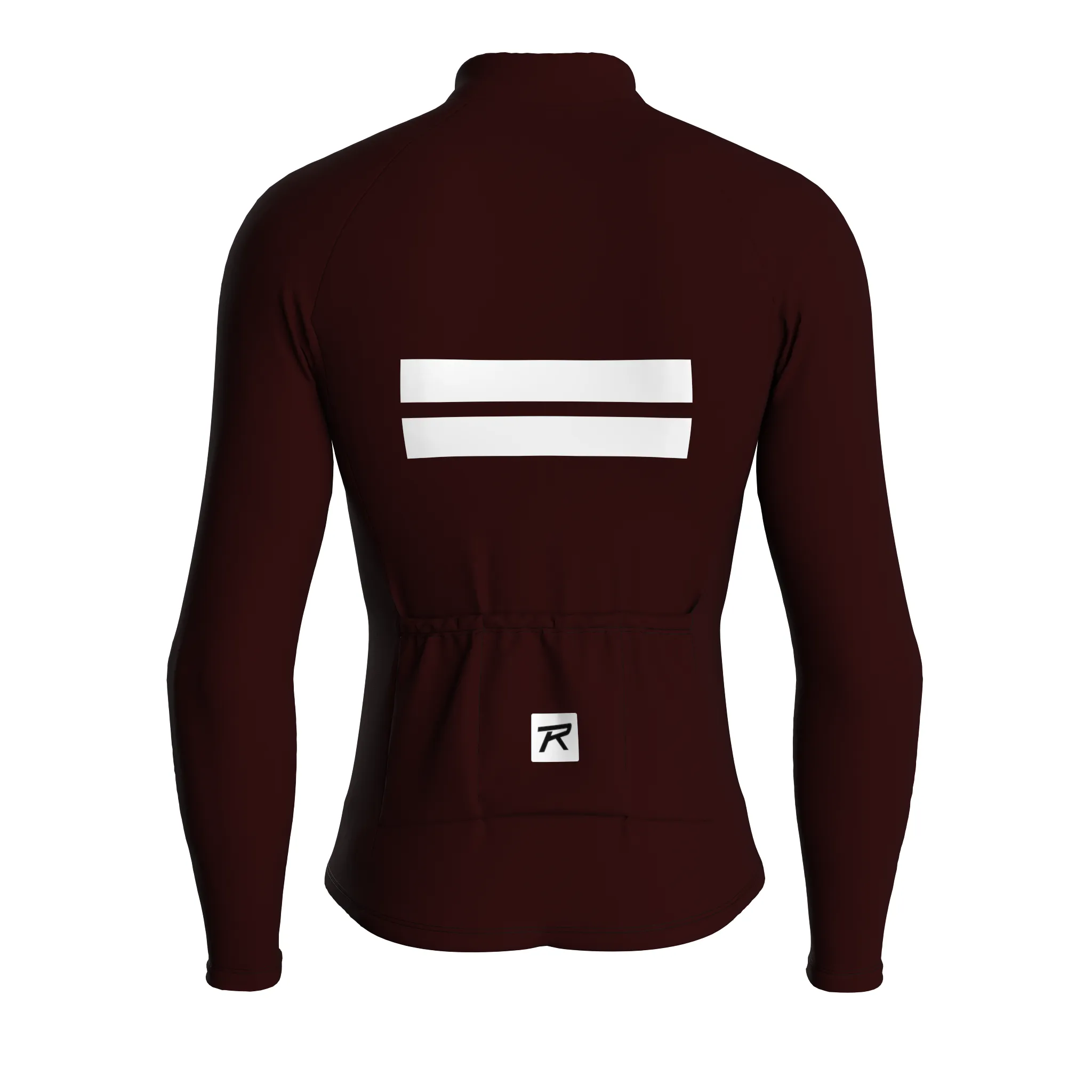 Dual Stripe Dynamics | Dark Red Male Long Sleeves Jersey