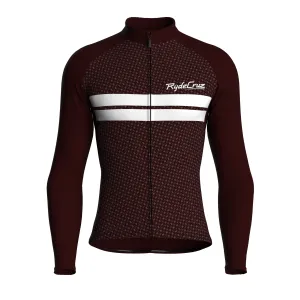 Dual Stripe Dynamics | Dark Red Male Long Sleeves Jersey