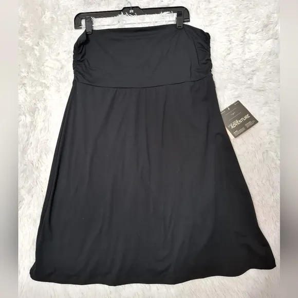 Eddie Bauer Womens Large Travex Black A-line Aster Convertible Travel Skirt NWT