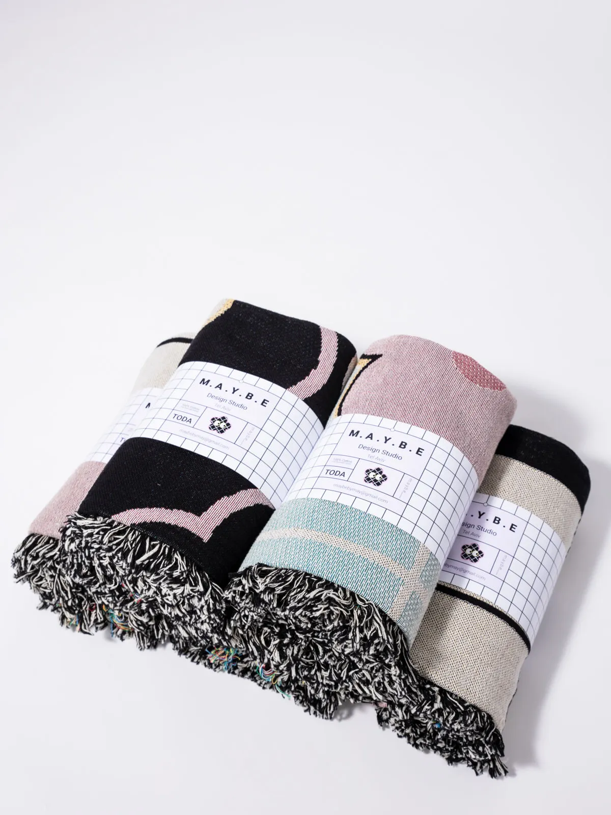 Eyes and Checks Jacquard Blanket