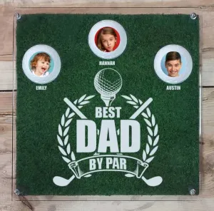 Father's Day Photo Golf Ball Display - Acrylic Plaque Sign