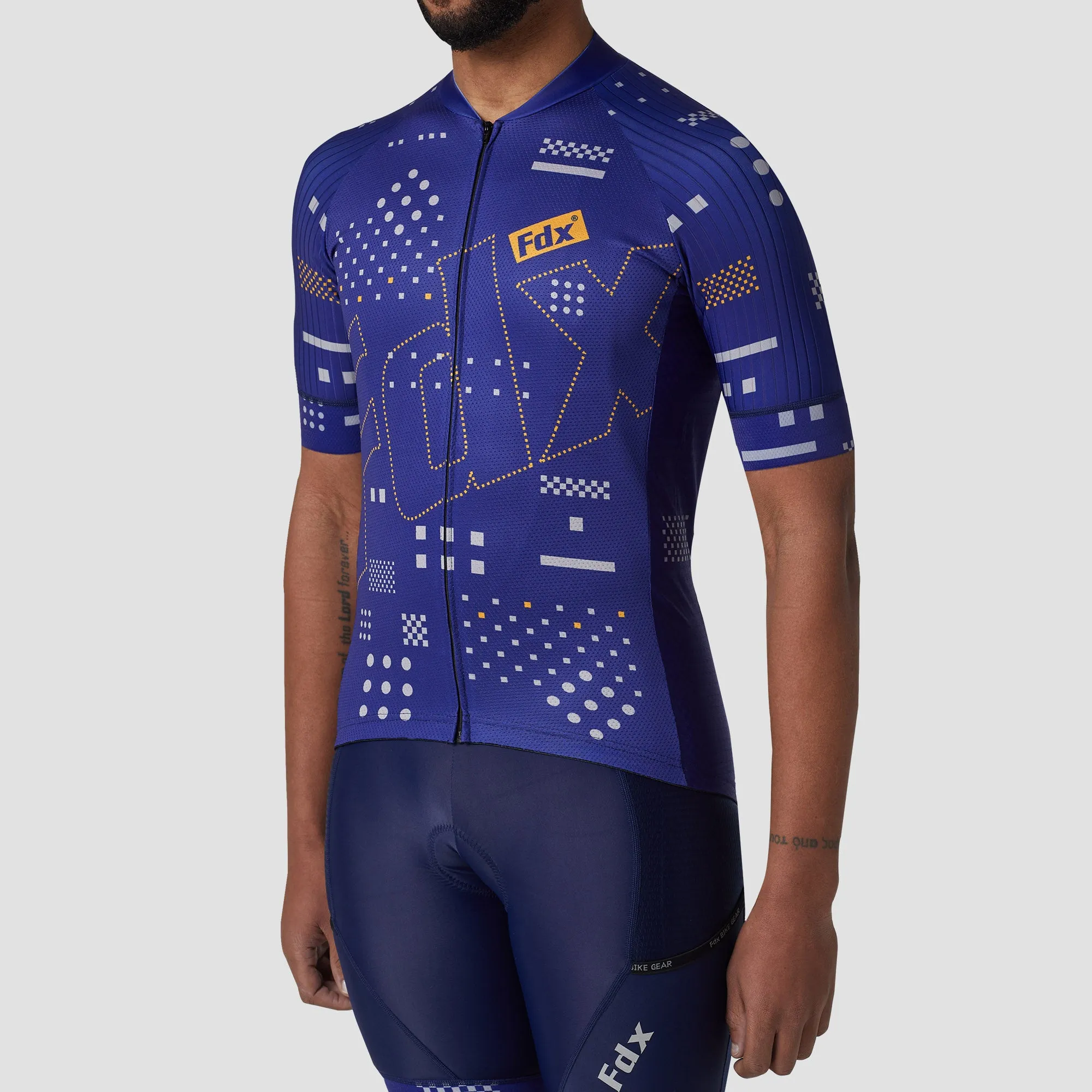 Fdx All Day Blue Men's & Boy's Short Sleeve Summer Cycling Jersey
