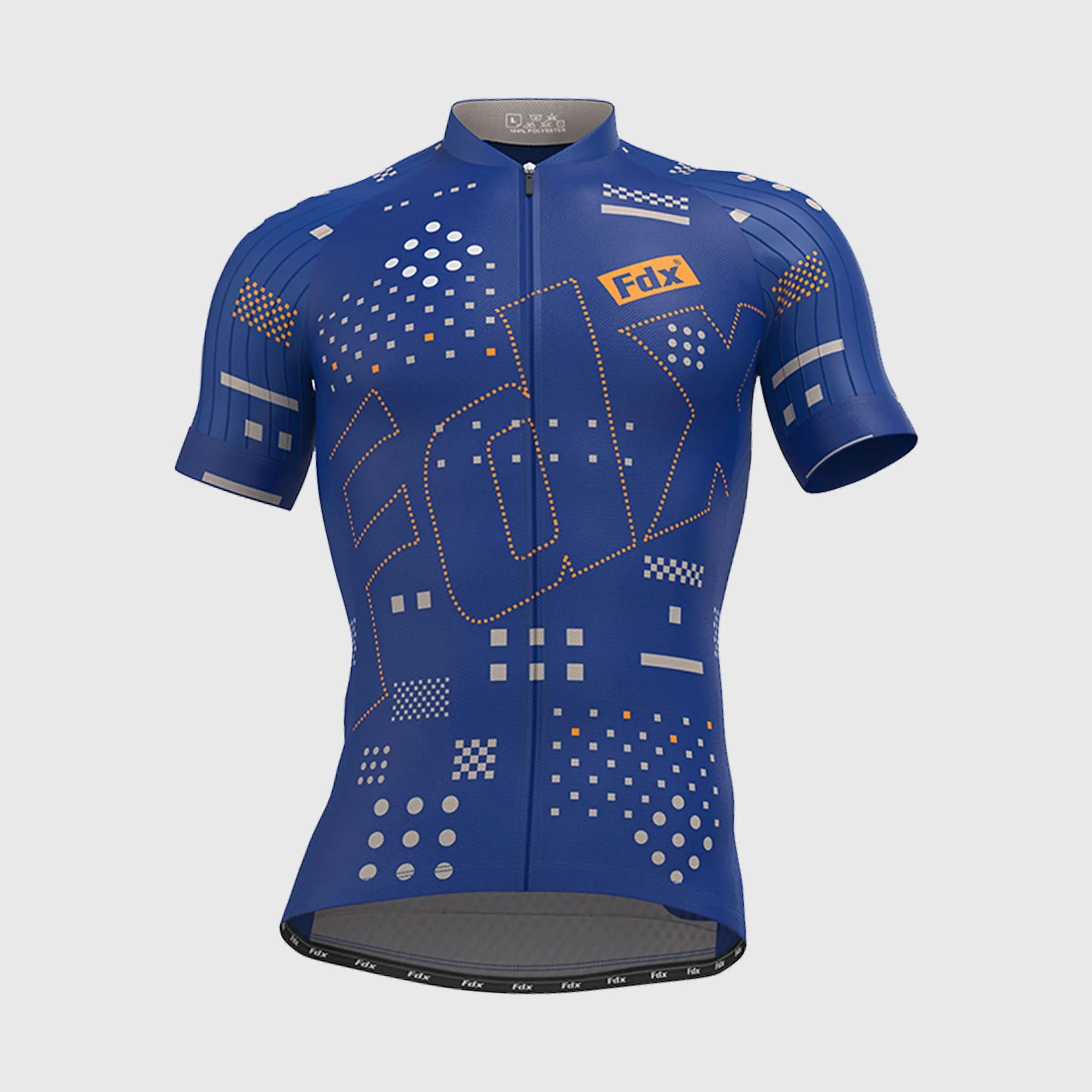 Fdx All Day Blue Men's & Boy's Short Sleeve Summer Cycling Jersey