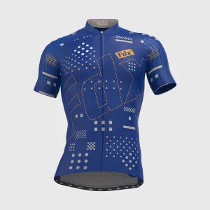Fdx All Day Blue Men's & Boy's Short Sleeve Summer Cycling Jersey