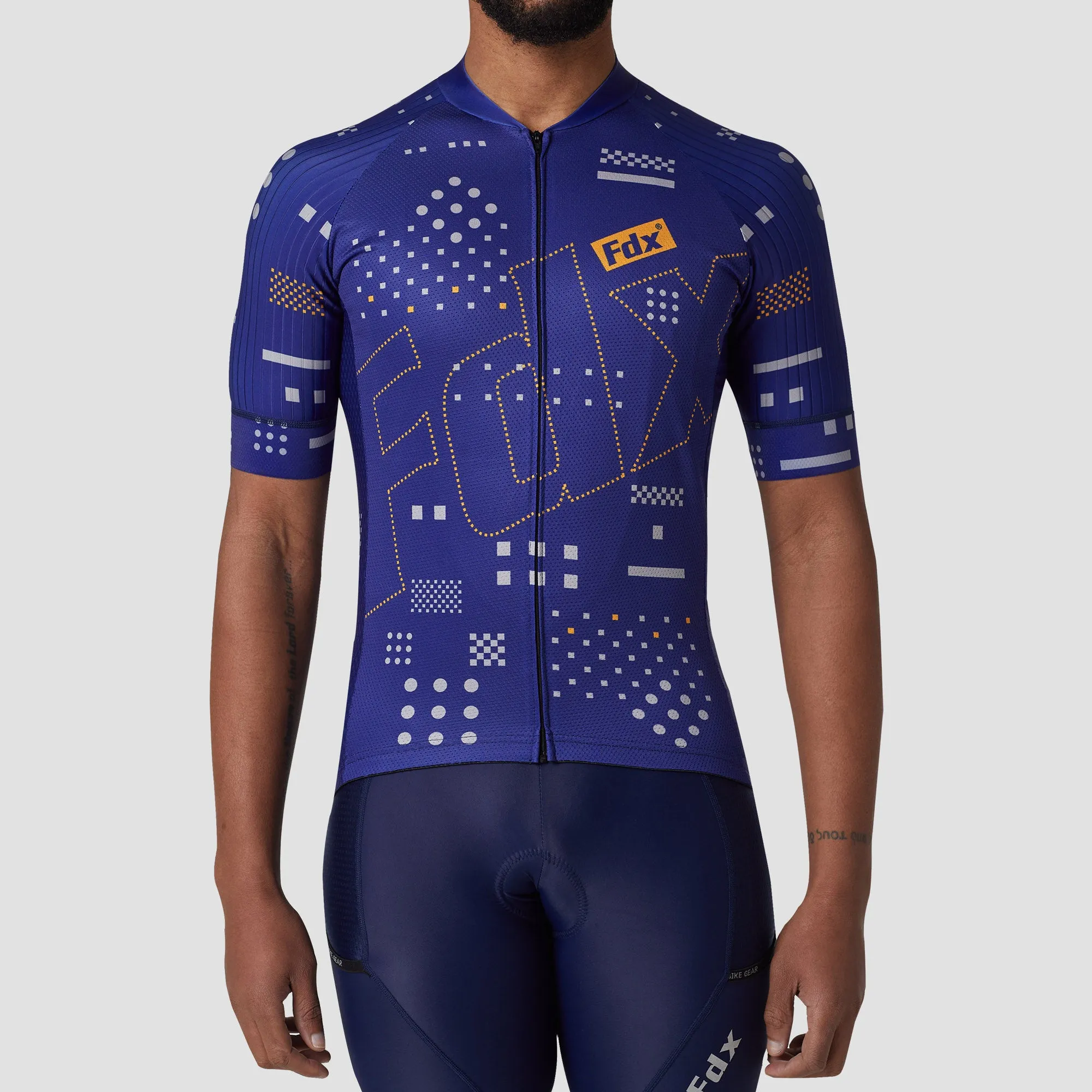 Fdx All Day Blue Men's & Boy's Short Sleeve Summer Cycling Jersey
