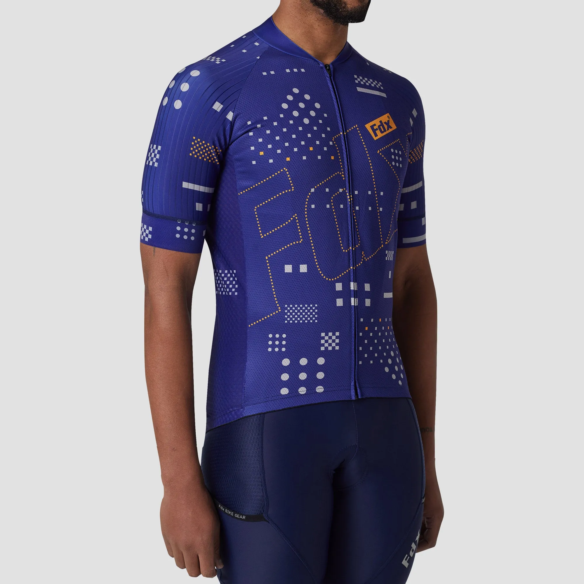 Fdx All Day Blue Men's & Boy's Short Sleeve Summer Cycling Jersey