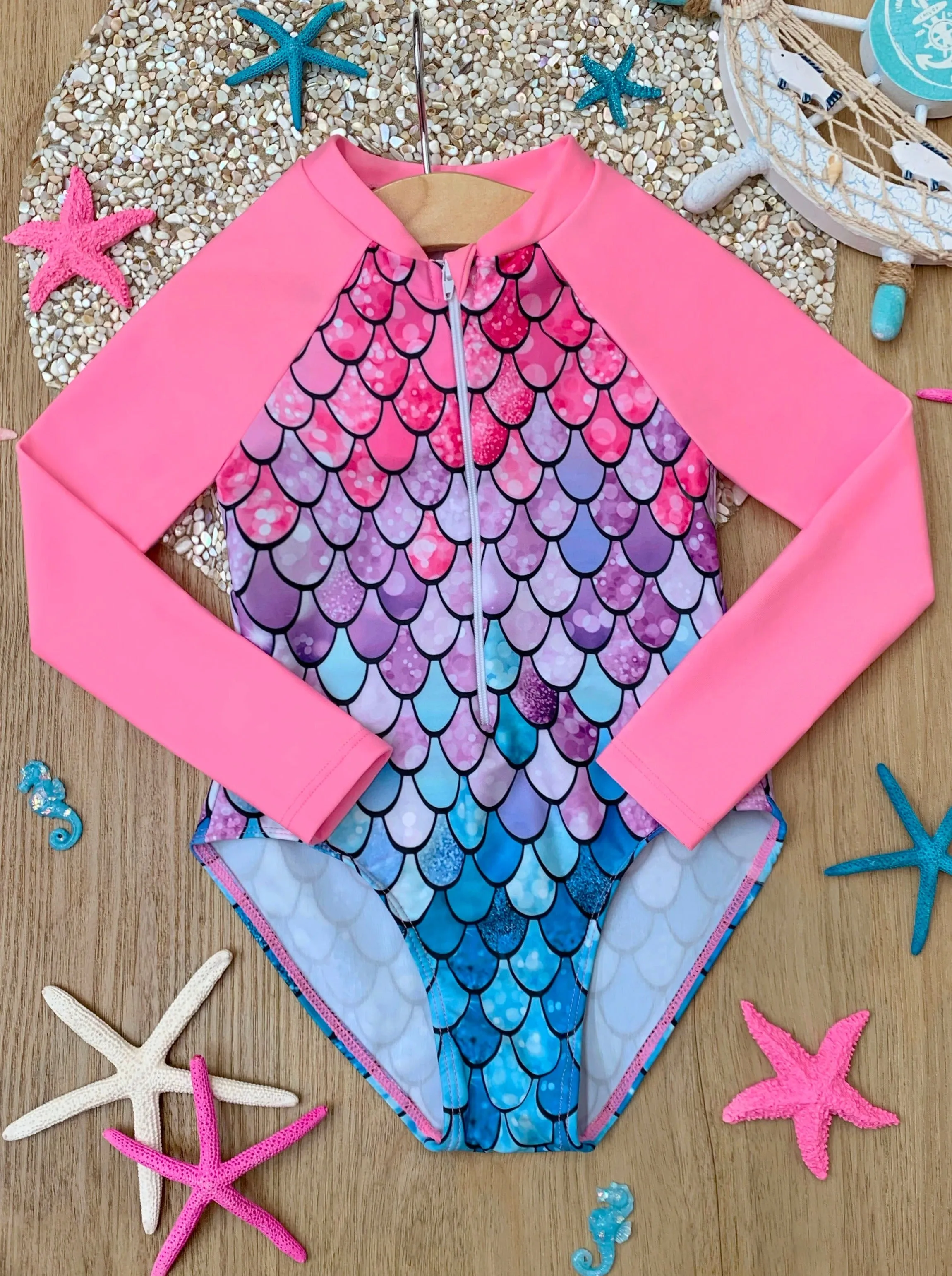 Fin-Tastic Adventure Mermaid Rashguard Swimsuit