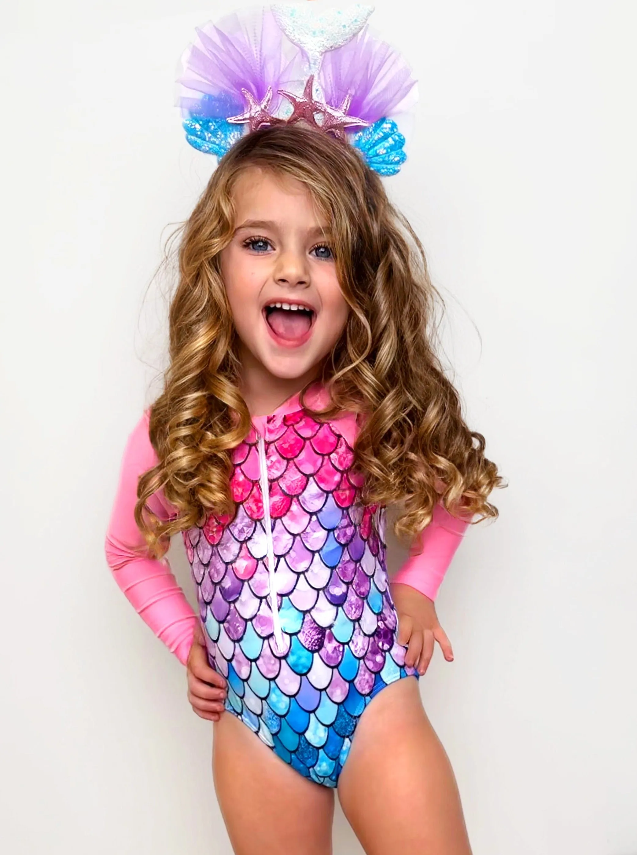 Fin-Tastic Adventure Mermaid Rashguard Swimsuit