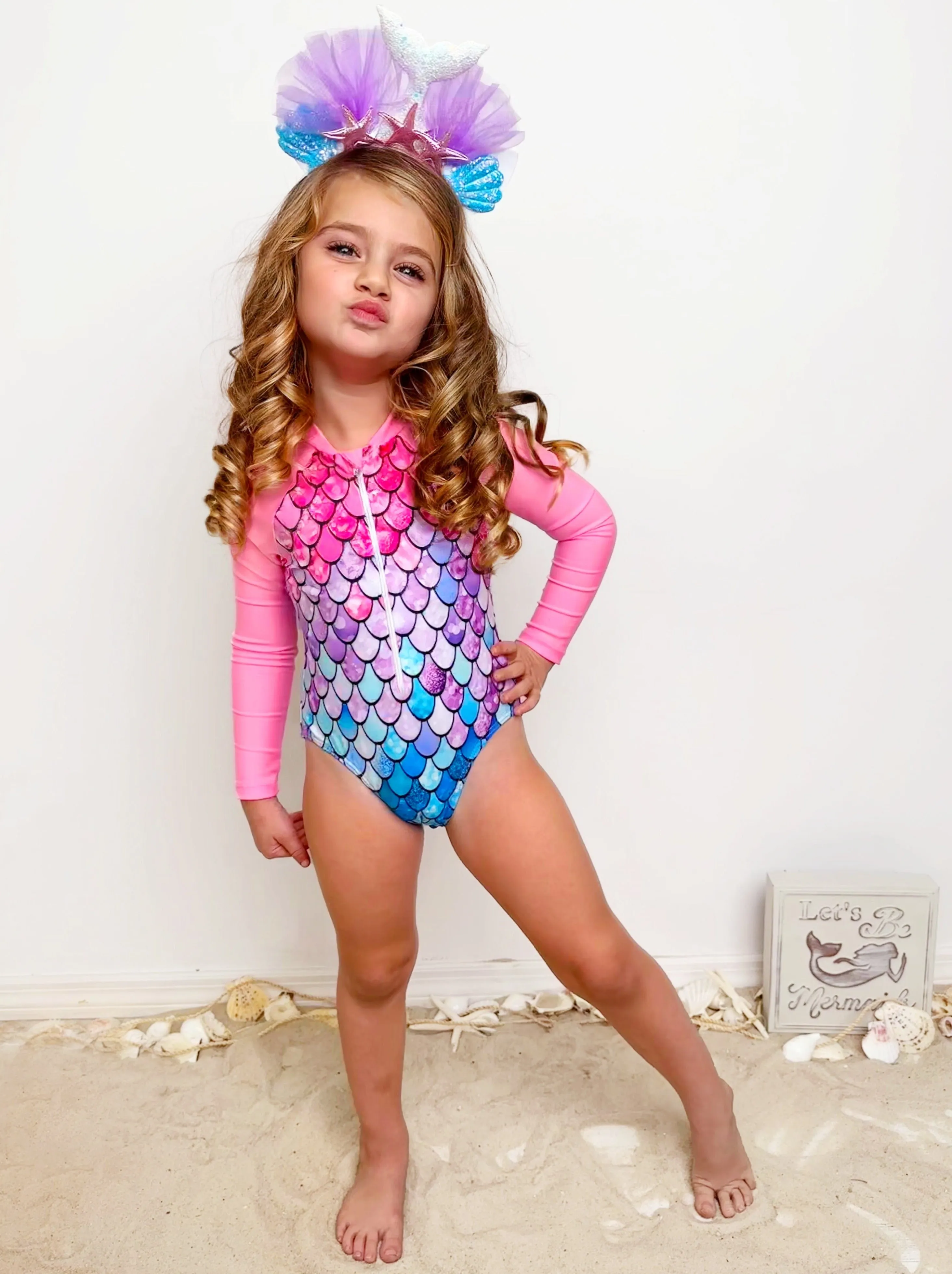 Fin-Tastic Adventure Mermaid Rashguard Swimsuit