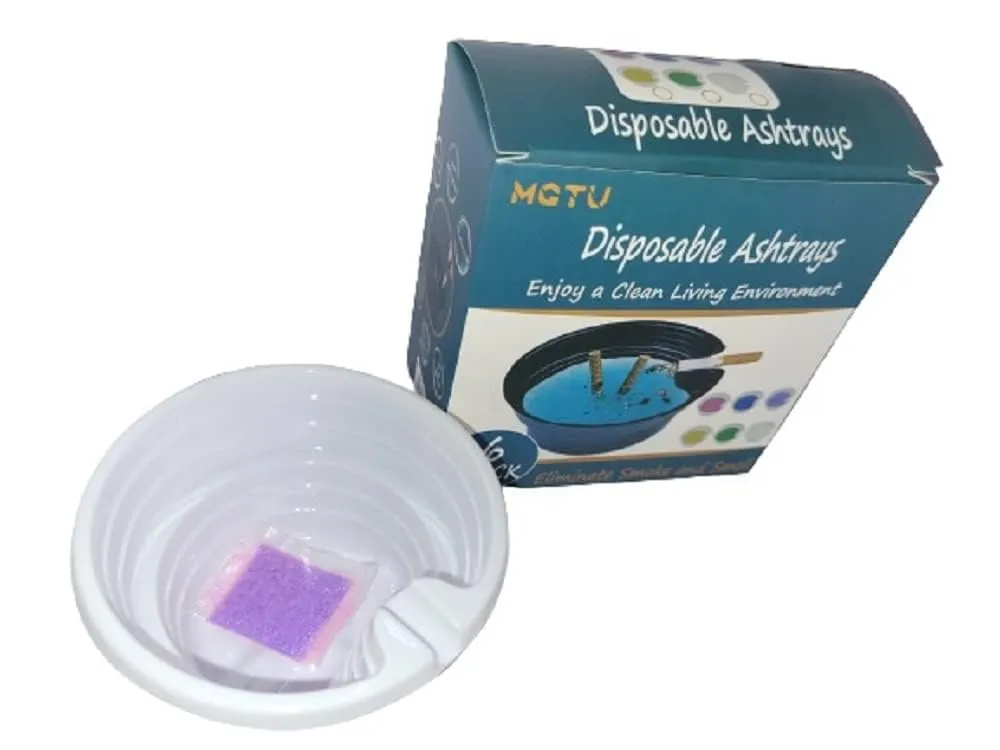 fING Disposable Smokeless Ashtray including Sand Cleaner Portable Smoke and Sand | Disposable Ash Tray Stand Ashtray for Cigarettes Quickly Extinguish Cigarette Alternate Smoke Filter (Pack Of 6)