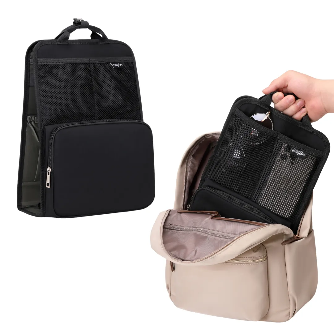 FlexPack Plus | The Ultimate All-in-One Backpack Organizer for Travelers - Black/Gray