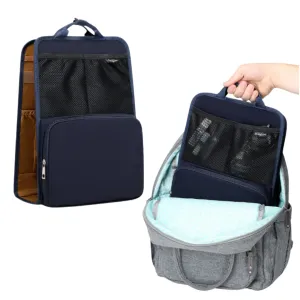 FlexPack Plus | The Ultimate All-in-One Backpack Organizer for Travelers - Blue/Khaki