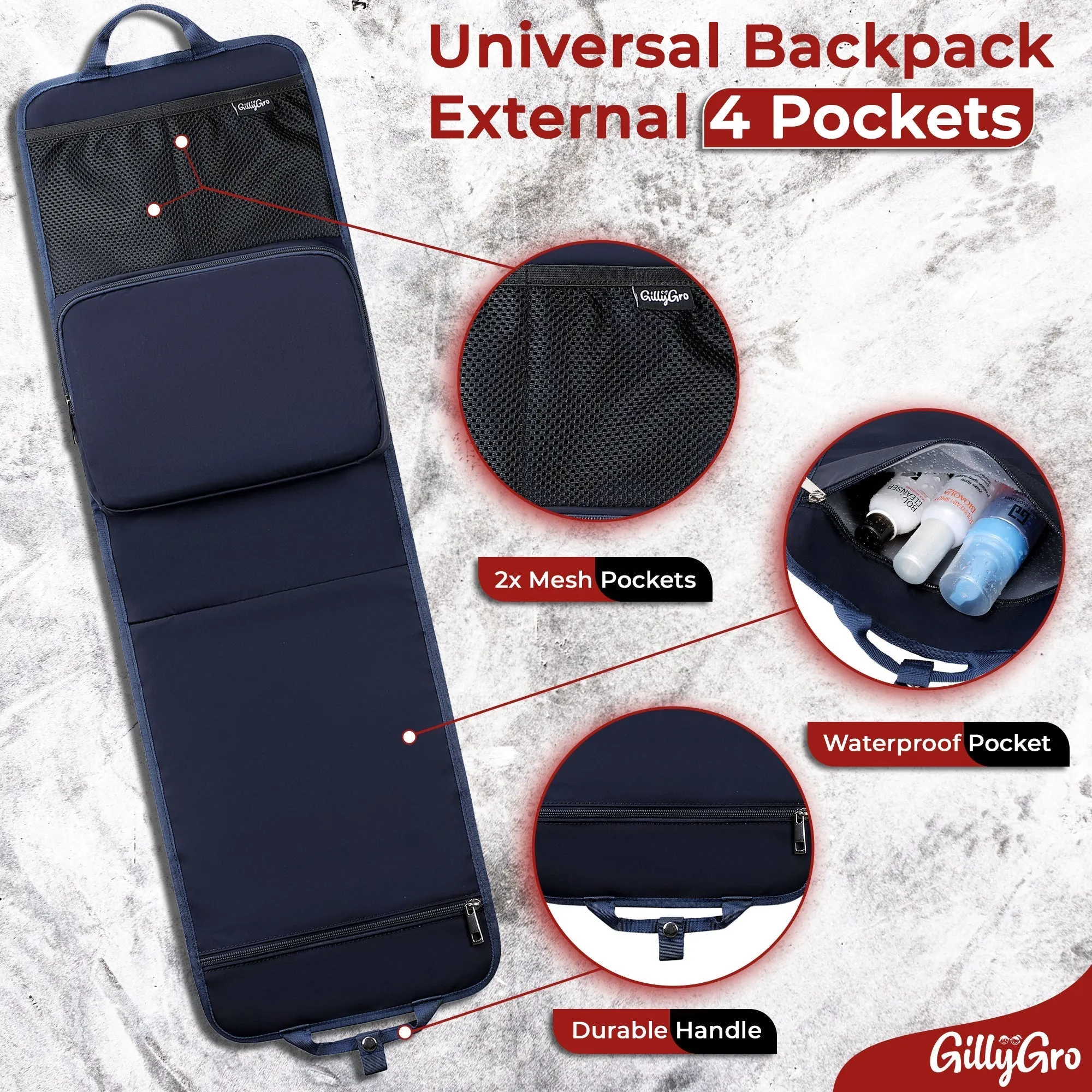 FlexPack Plus | The Ultimate All-in-One Backpack Organizer for Travelers - Blue/Khaki