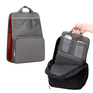 FlexPack Plus | The Ultimate All-in-One Backpack Organizer for Travelers - Gray/Red