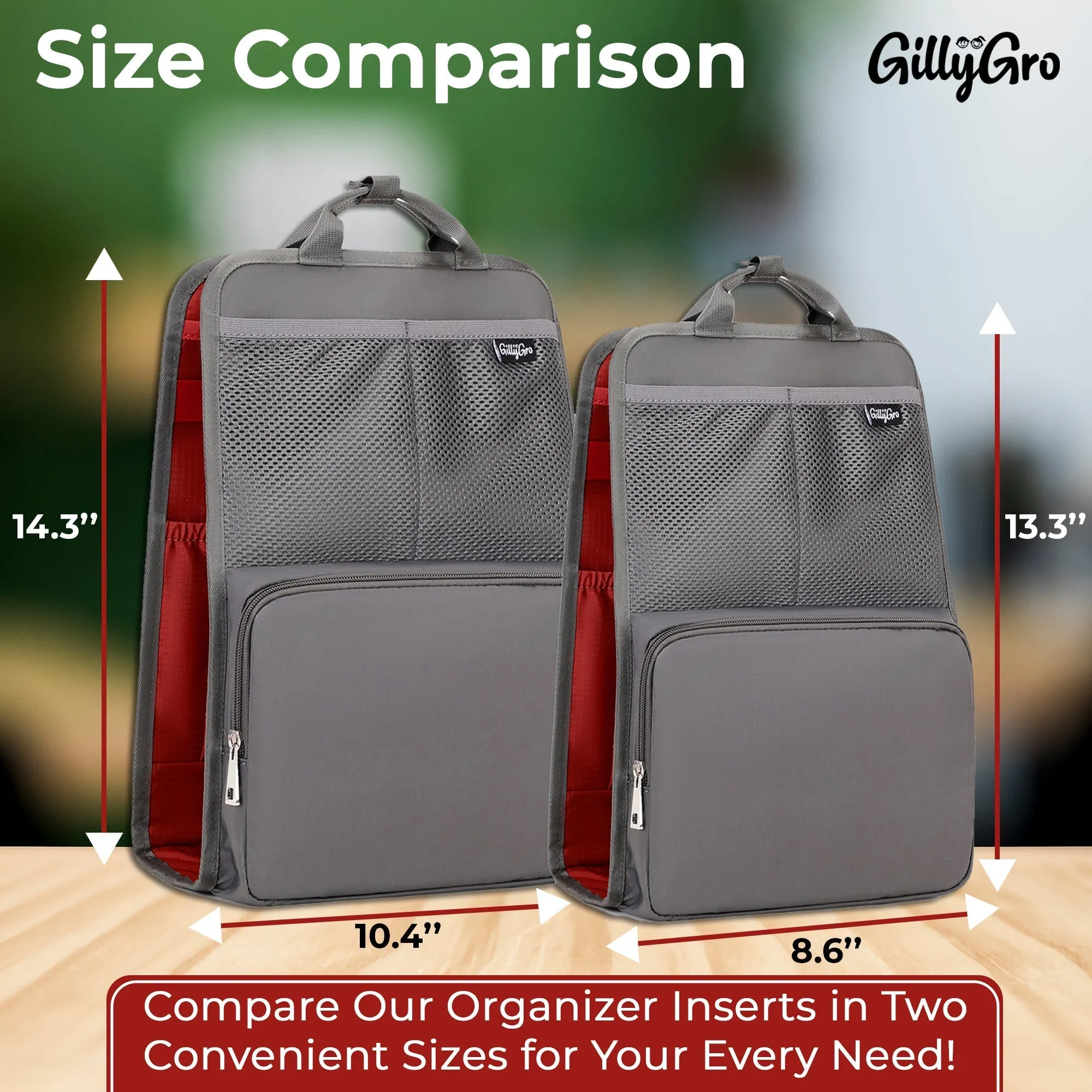 FlexPack Plus | The Ultimate All-in-One Backpack Organizer for Travelers - Gray/Red