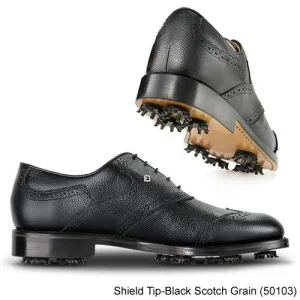 FootJoy FJ 1857 Golf Shoes 12.0 Shield Tip-Black Scotch Grain ( D