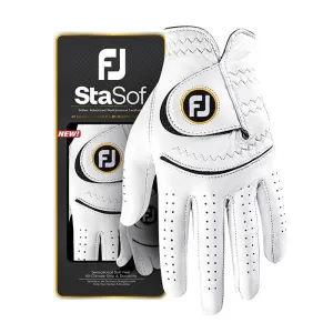 FootJoy Ladies StaSof Golf Glove ML Pearl/Black (67360E-999-ML) LH/Regular