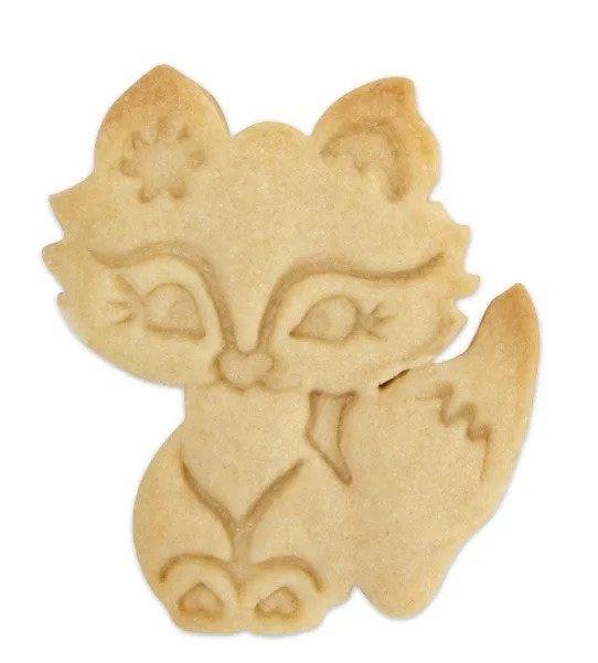 Fox Cookie Cookie Cutter Stamper with Ejector 6.5cm