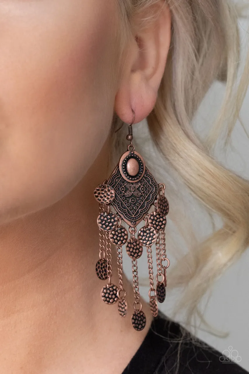Garden Explorer Copper Paparazzi Earrings