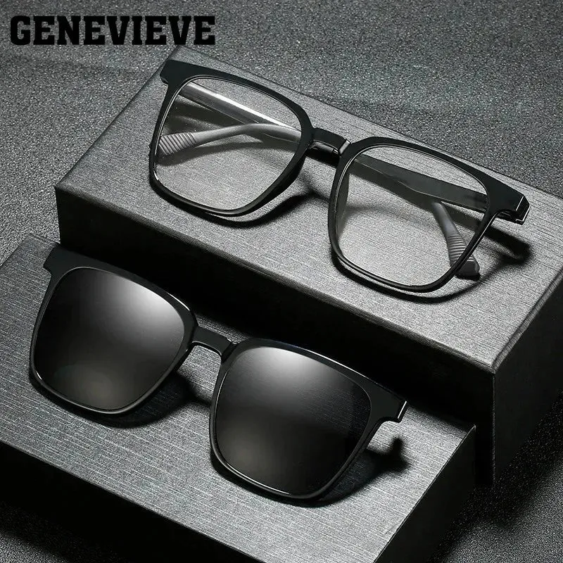 GENEVIEVE New Men's Magnetic Clip-On Polarized Prescription Sunglasses
