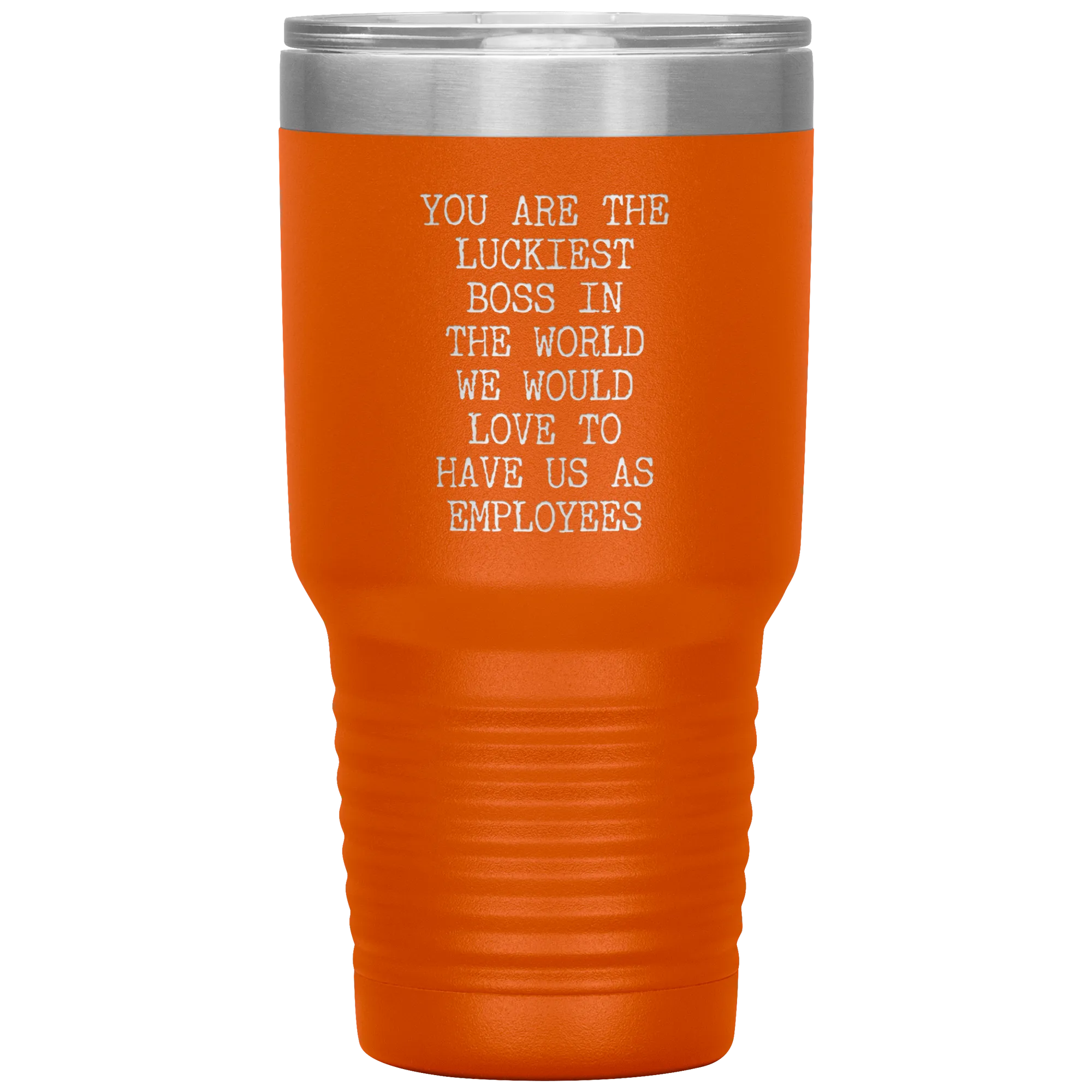 Gift for Boss Gifts From Employees You are the Luckiest Boss in the World Tumbler Insulated Hot Cold Travel Coffee Cup BPA Free