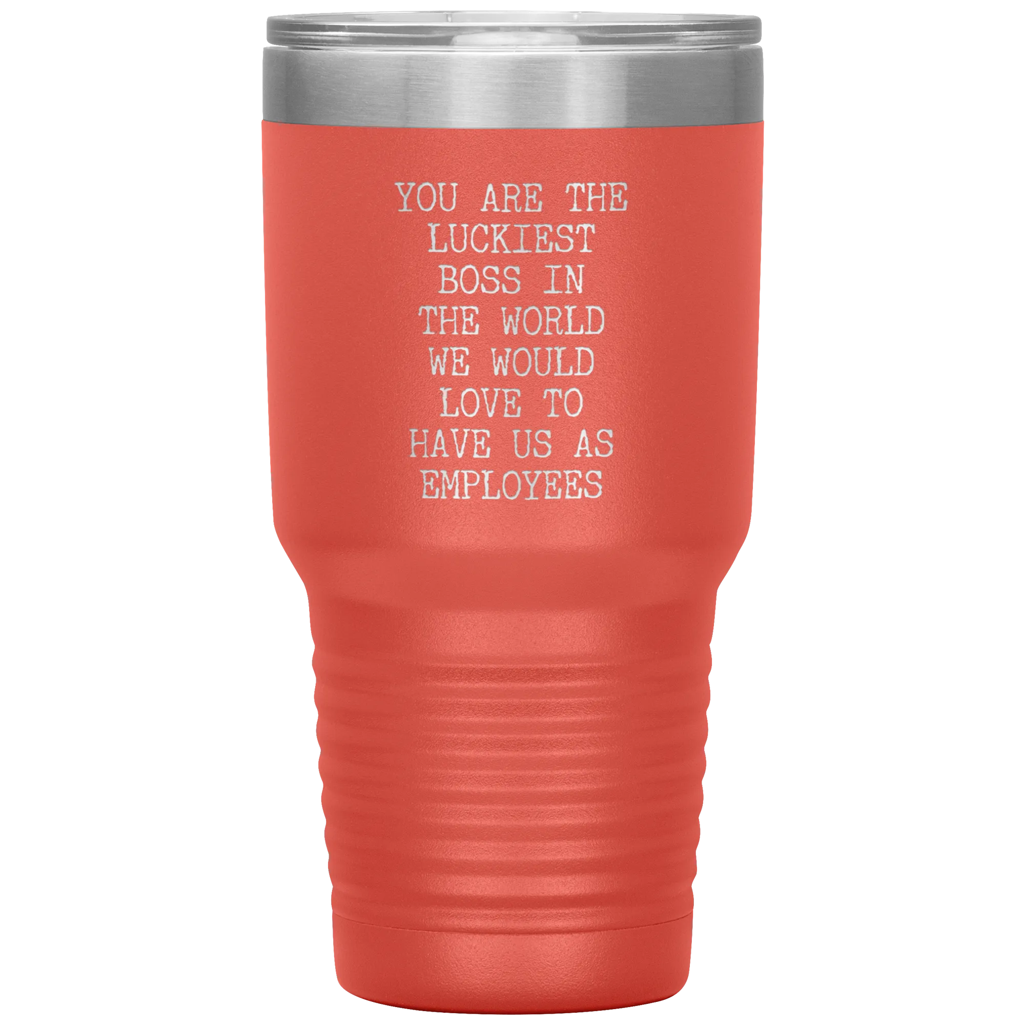 Gift for Boss Gifts From Employees You are the Luckiest Boss in the World Tumbler Insulated Hot Cold Travel Coffee Cup BPA Free