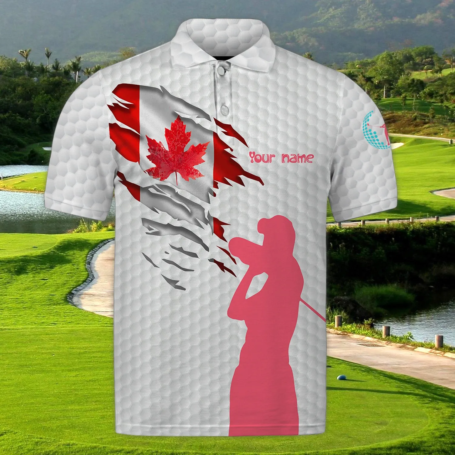 Girl Love Golf - Personalized Name 3D Polo Shirt