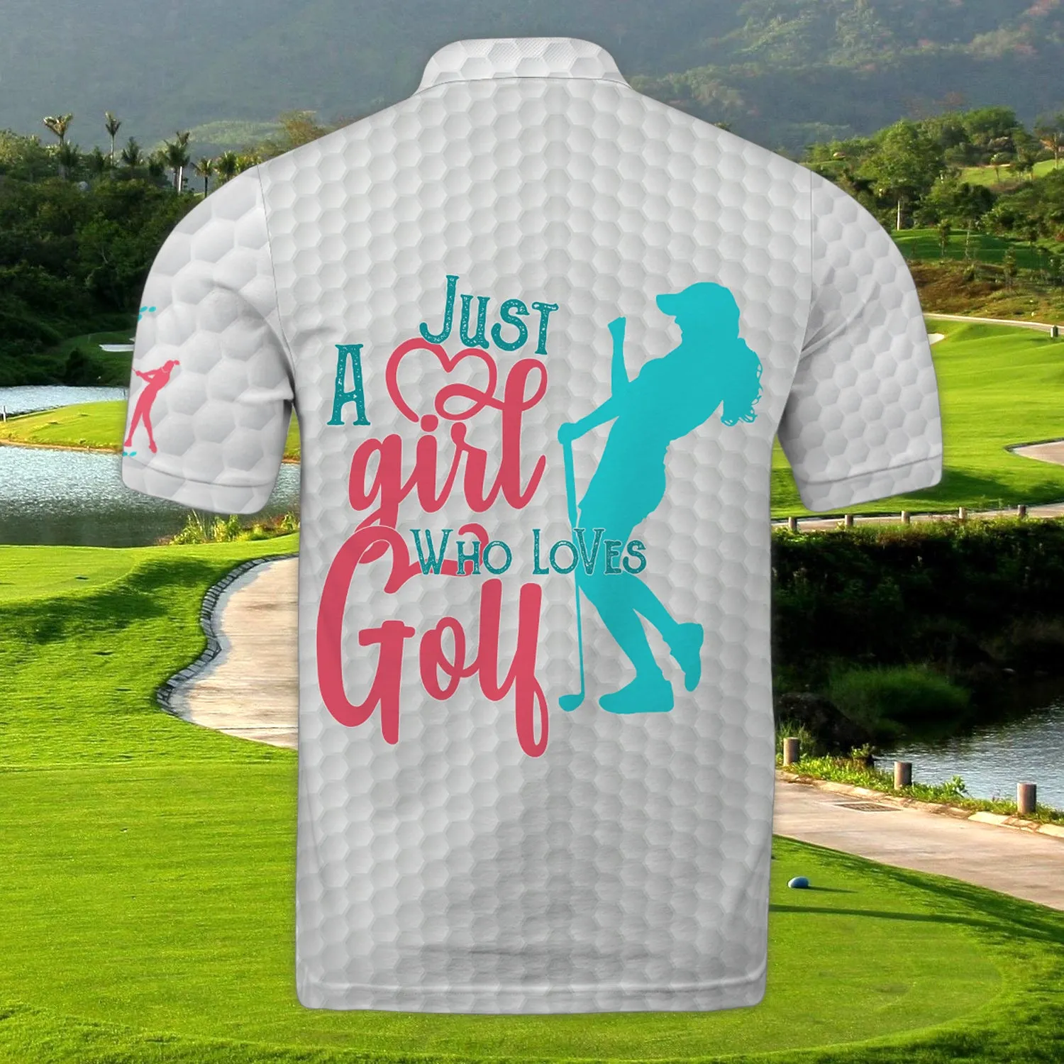 Girl Love Golf - Personalized Name 3D Polo Shirt