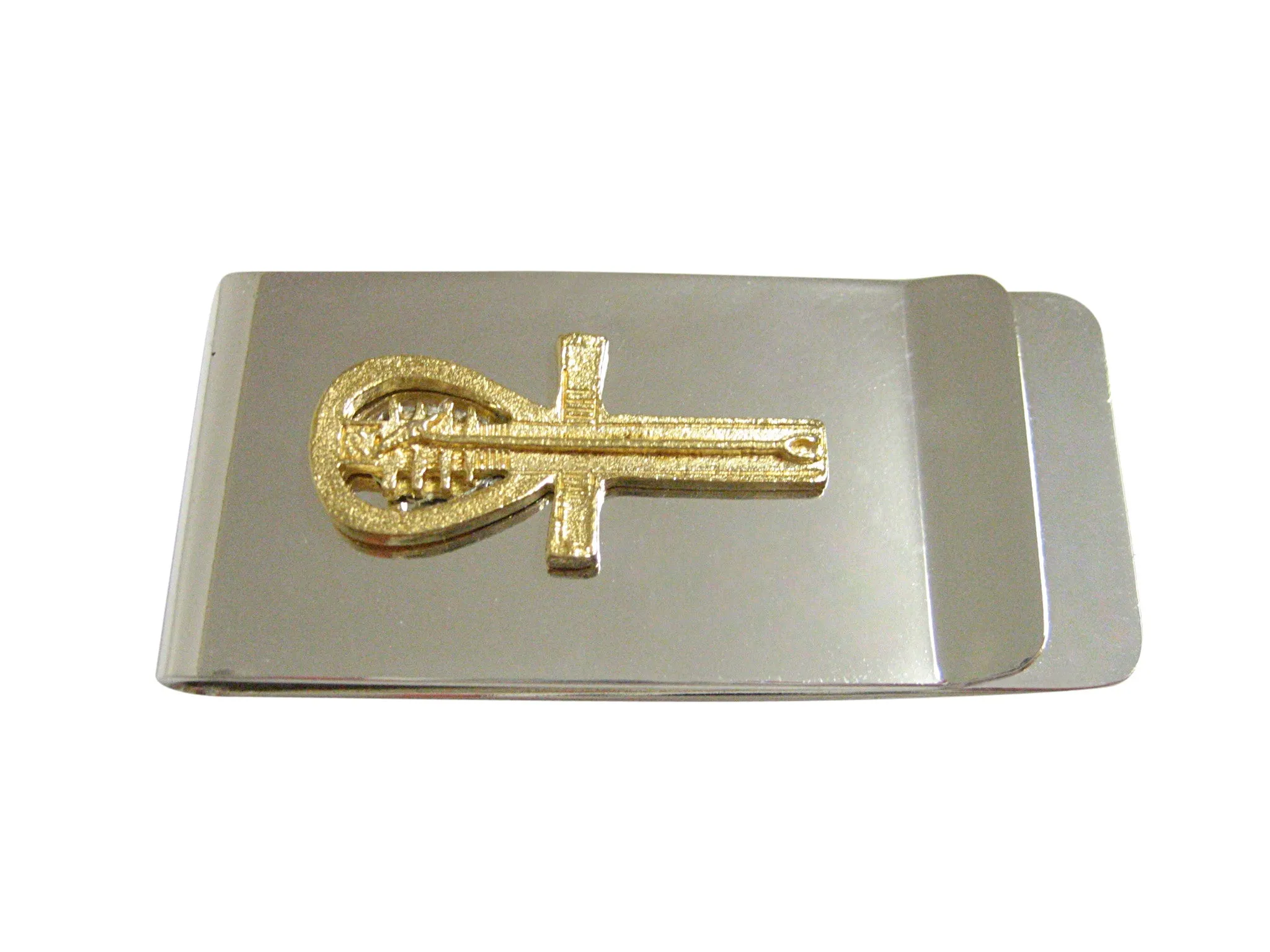 Gold Toned Egyption Ankh Money Clip