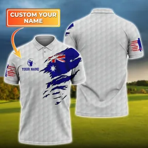 Golf AU - Personalized Name 3D Polo Shirt - TD966