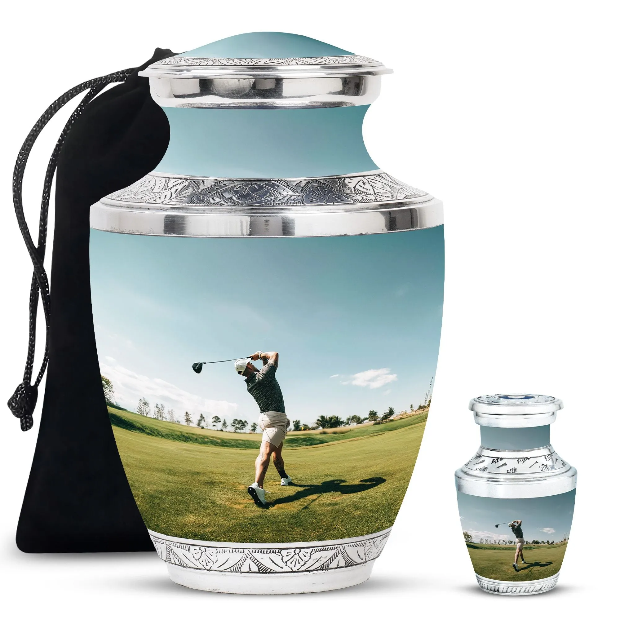 Golf Keepsake For Human Ashes Funeral, Ashes Cremation Urn
