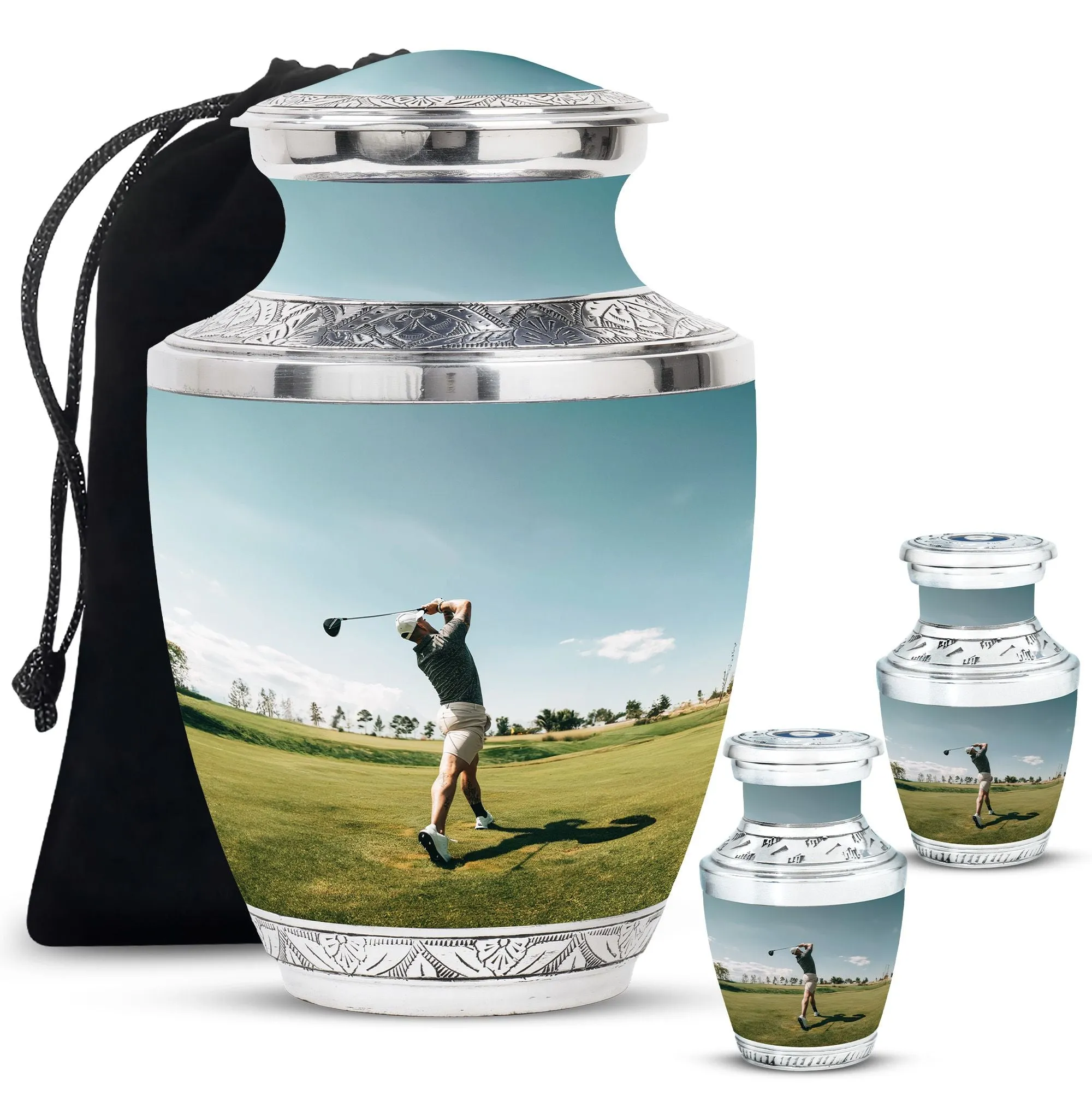 Golf Keepsake For Human Ashes Funeral, Ashes Cremation Urn