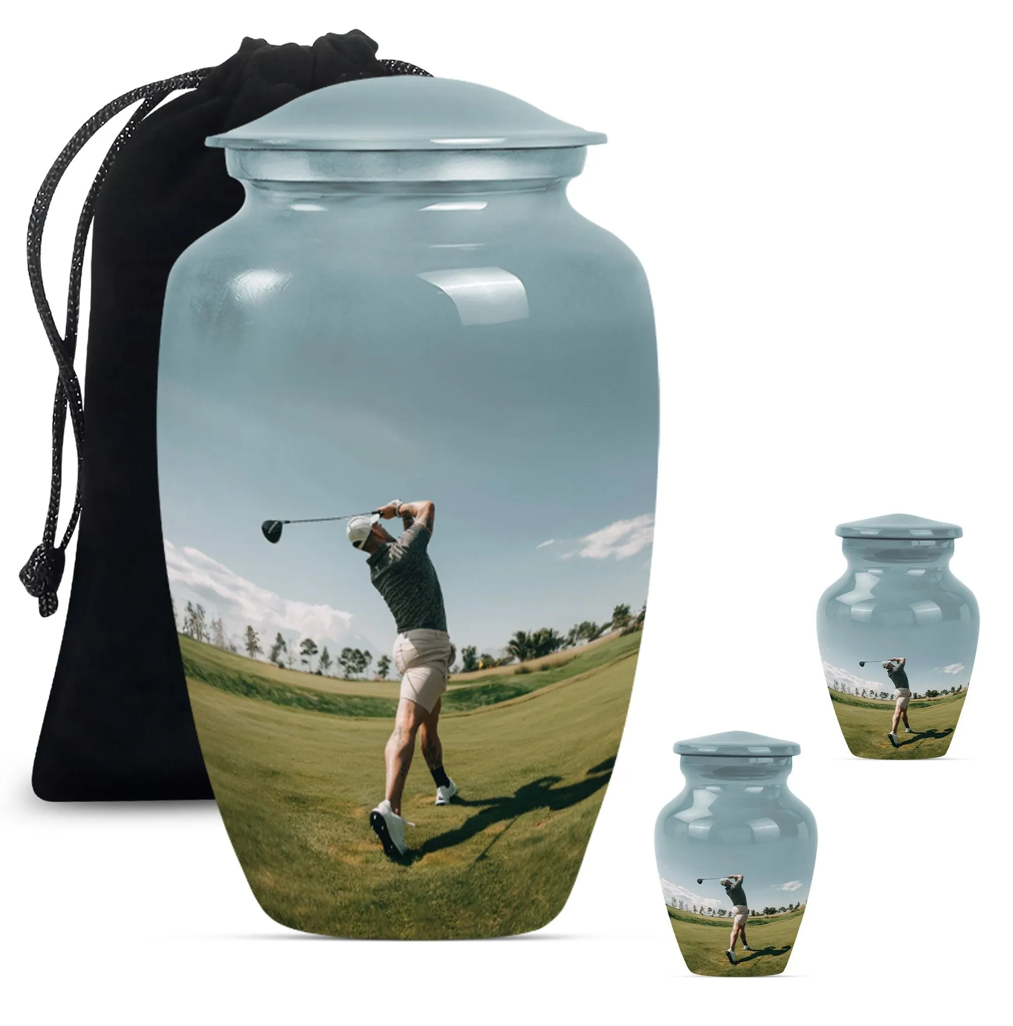 Golf Keepsake For Human Ashes Funeral, Ashes Cremation Urn