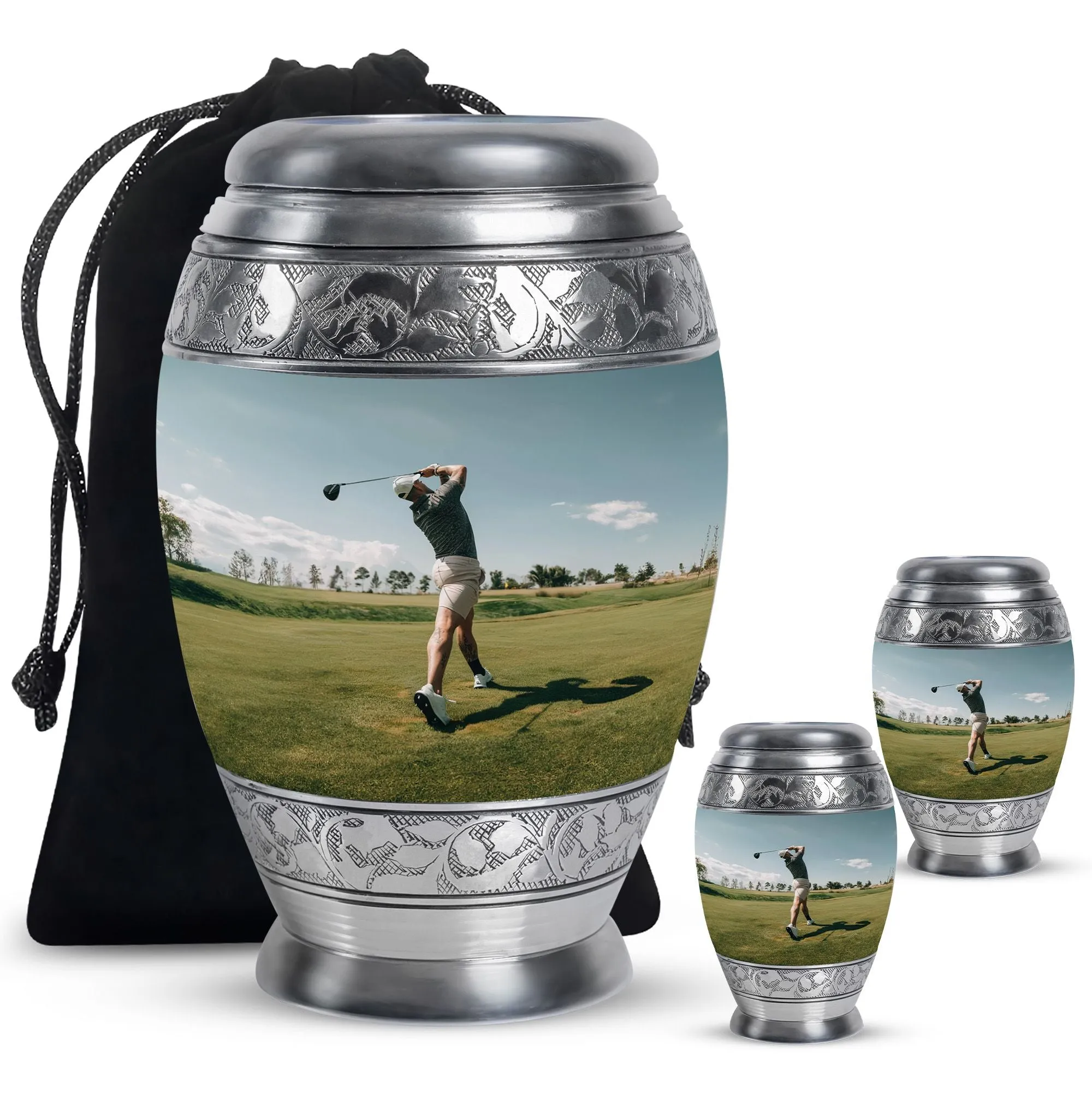 Golf Keepsake For Human Ashes Funeral, Ashes Cremation Urn