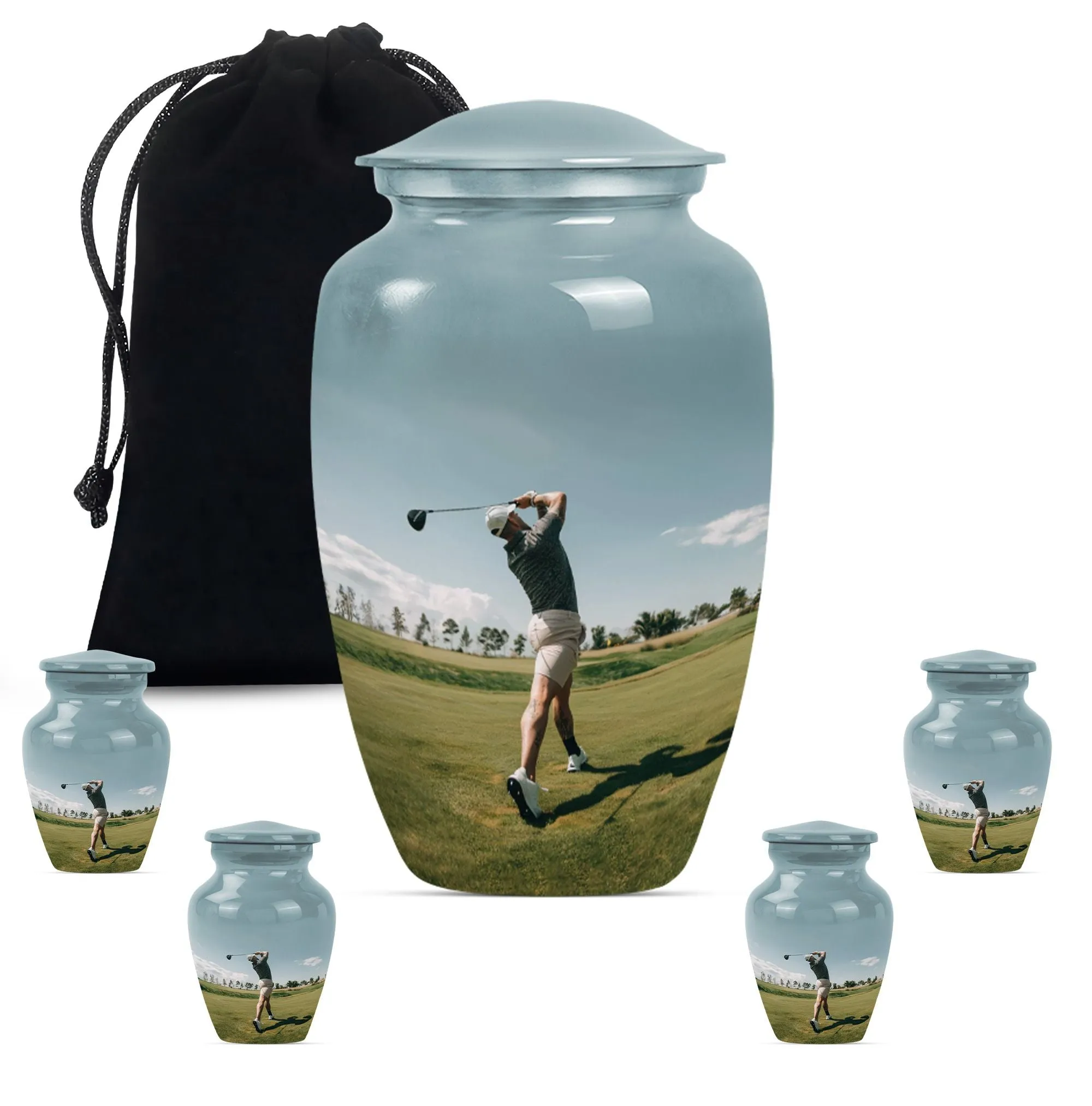 Golf Keepsake For Human Ashes Funeral, Ashes Cremation Urn