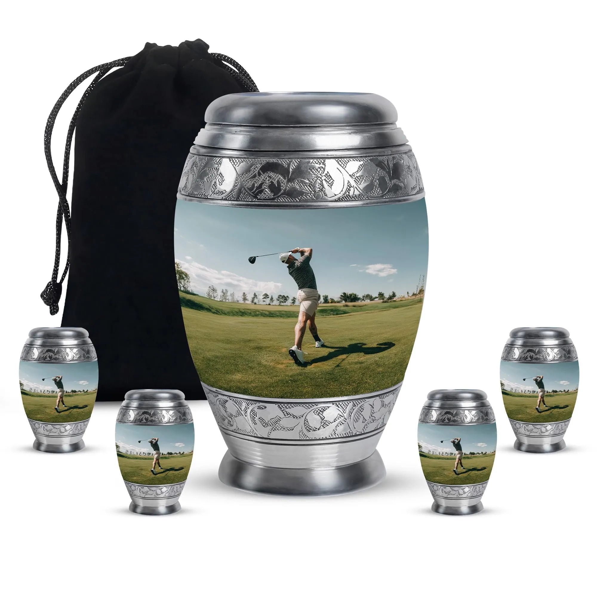 Golf Keepsake For Human Ashes Funeral, Ashes Cremation Urn