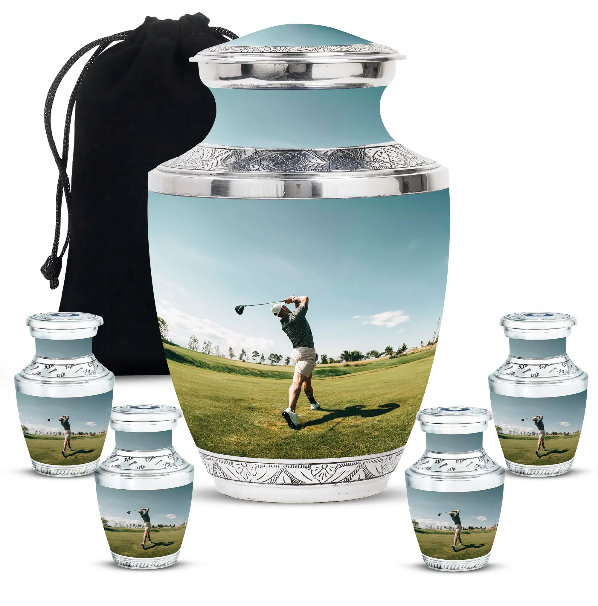 Golf Keepsake For Human Ashes Funeral, Ashes Cremation Urn